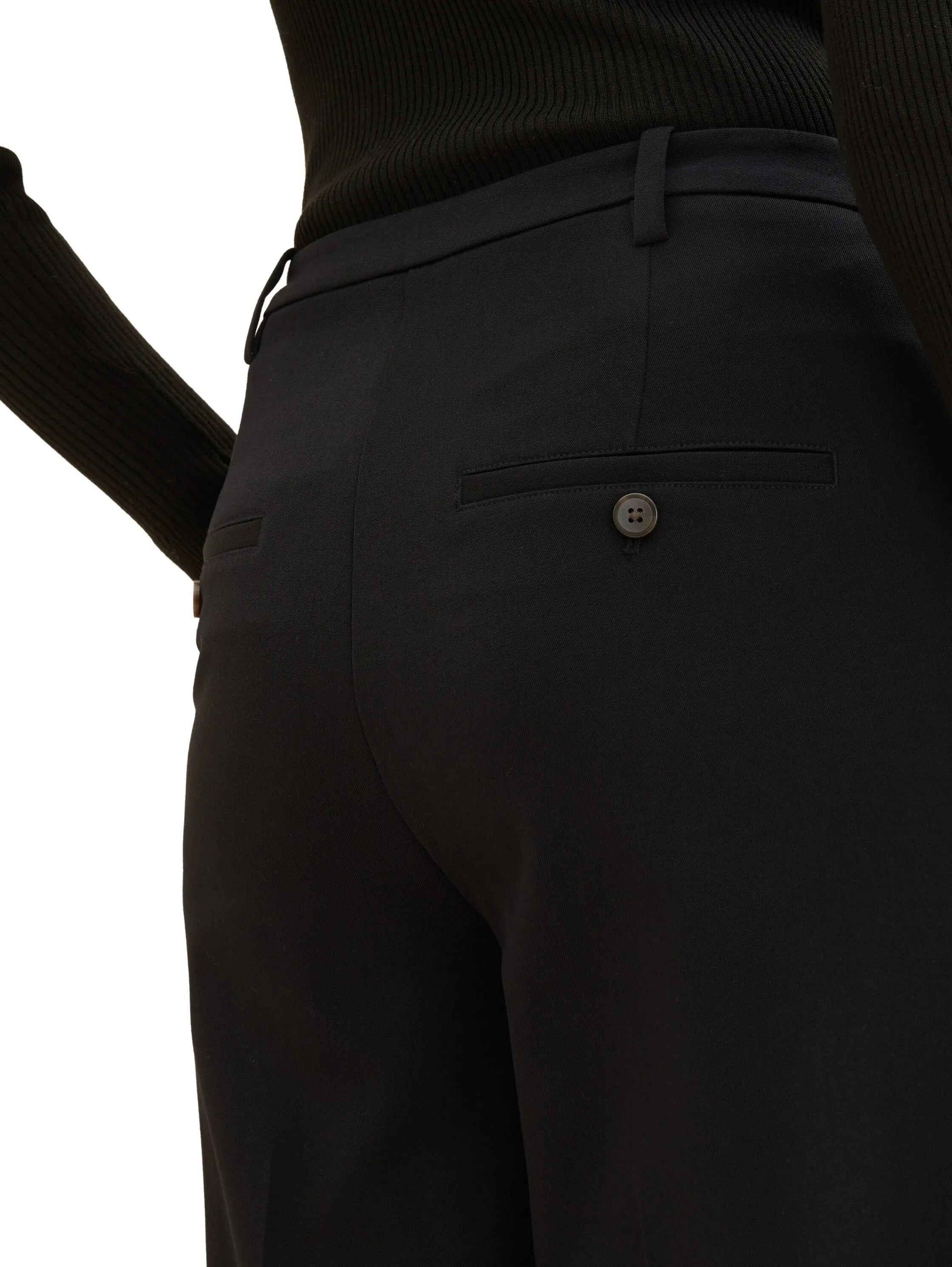Tom Tailor Deep Black Women Lea Wide Leg Trousers with Recycled Polyester SKU: 1040686_14482 Image 05