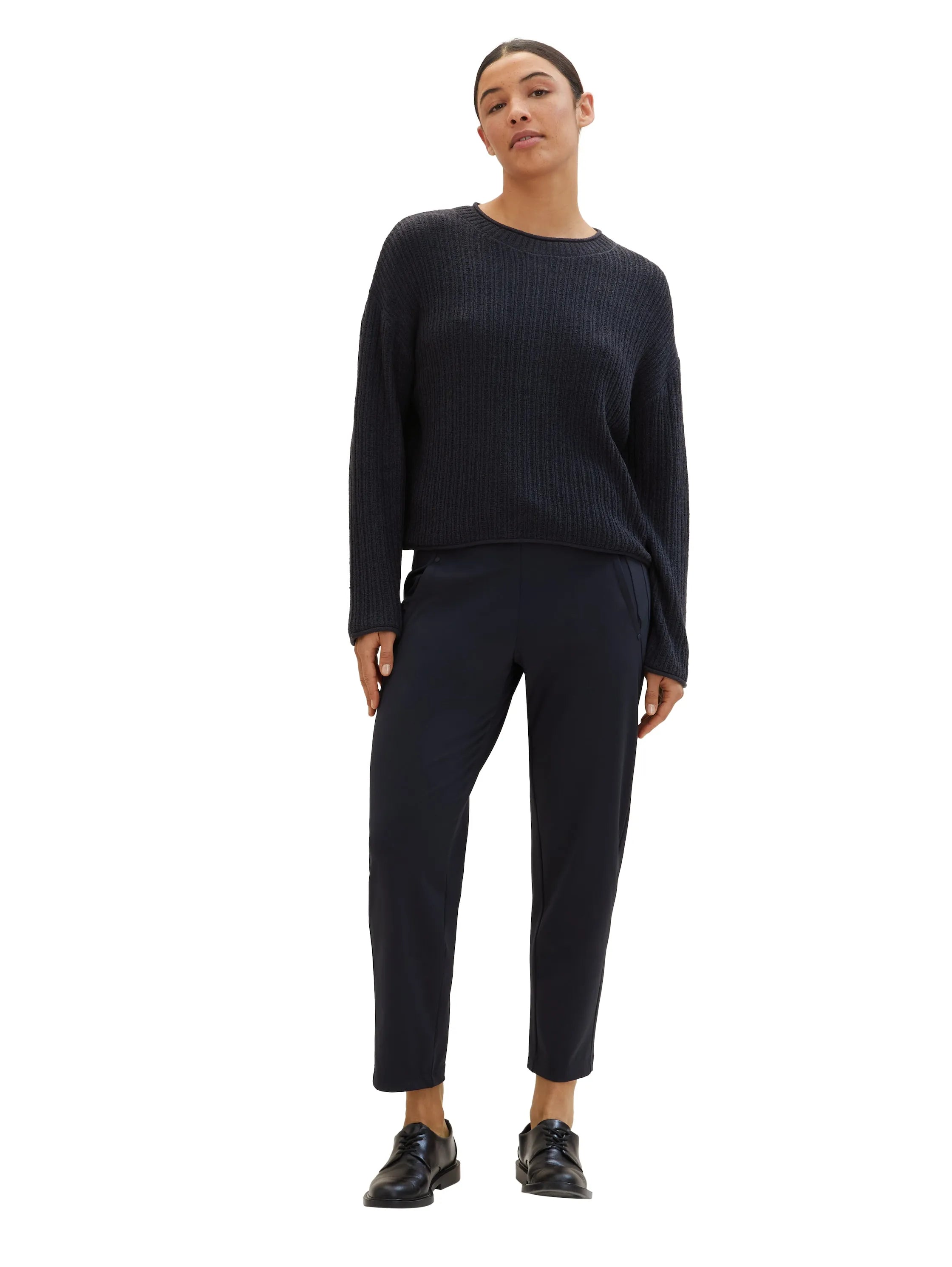 Tom Tailor Sky Captain Blue Women Loose-Fit Trousers SKU: 1040697_10668 Image 03