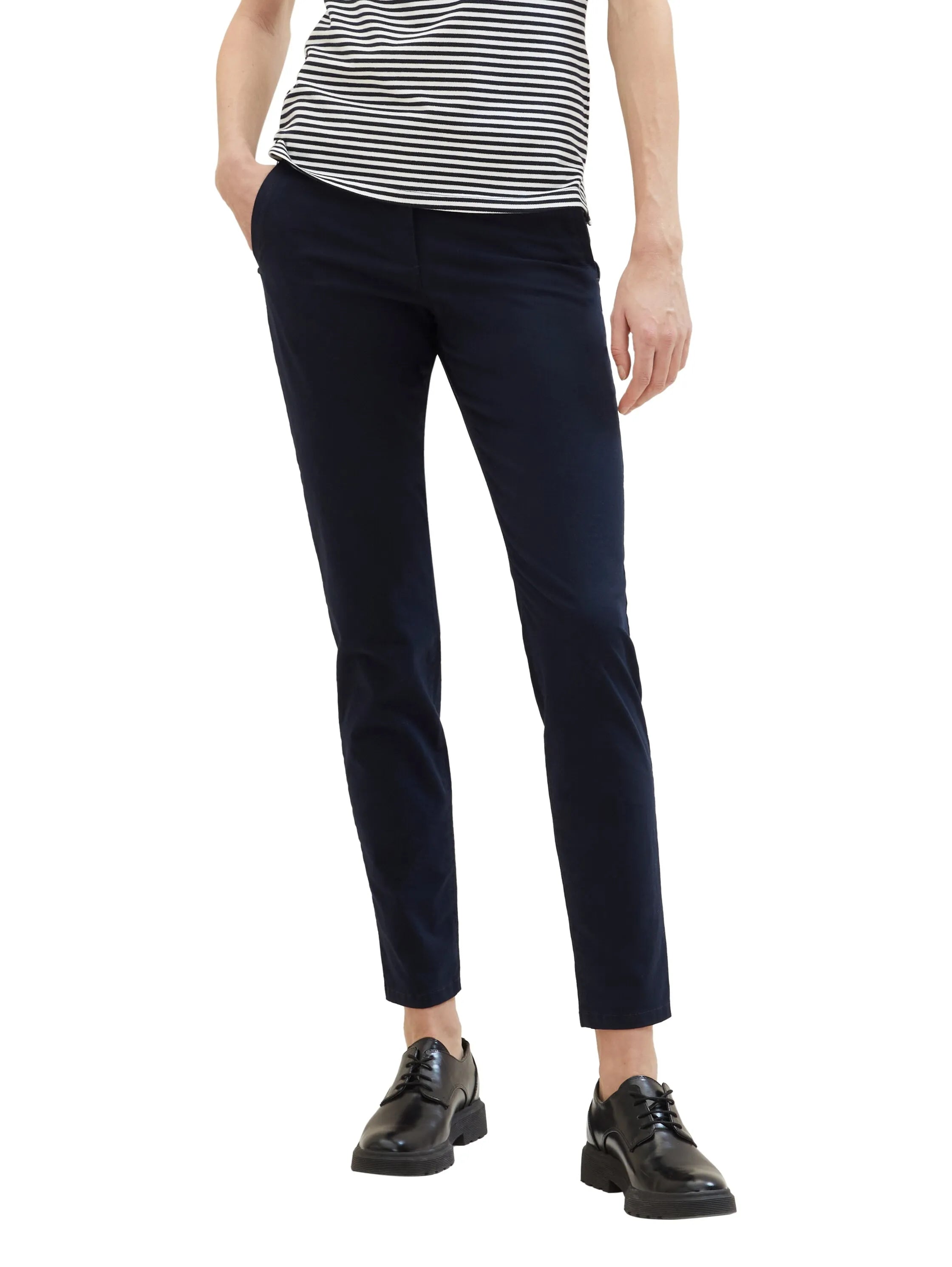 Tom Tailor Sky Captain Blue Women Chino Slim Trousers SKU: 1040698_10668 Image 01