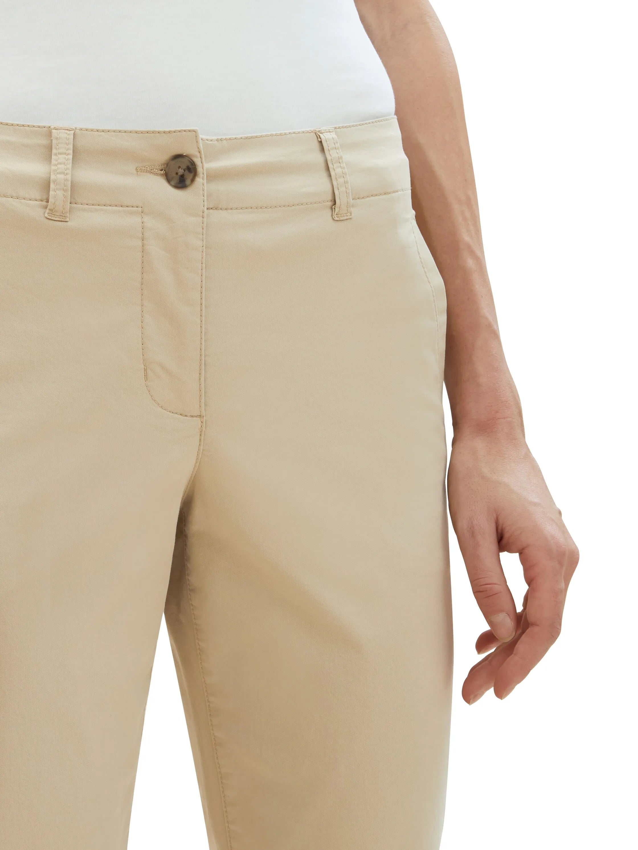 Tom Tailor Sandy Beige Women Chino Slim Trousers SKU: 1040698_11485 Image 05