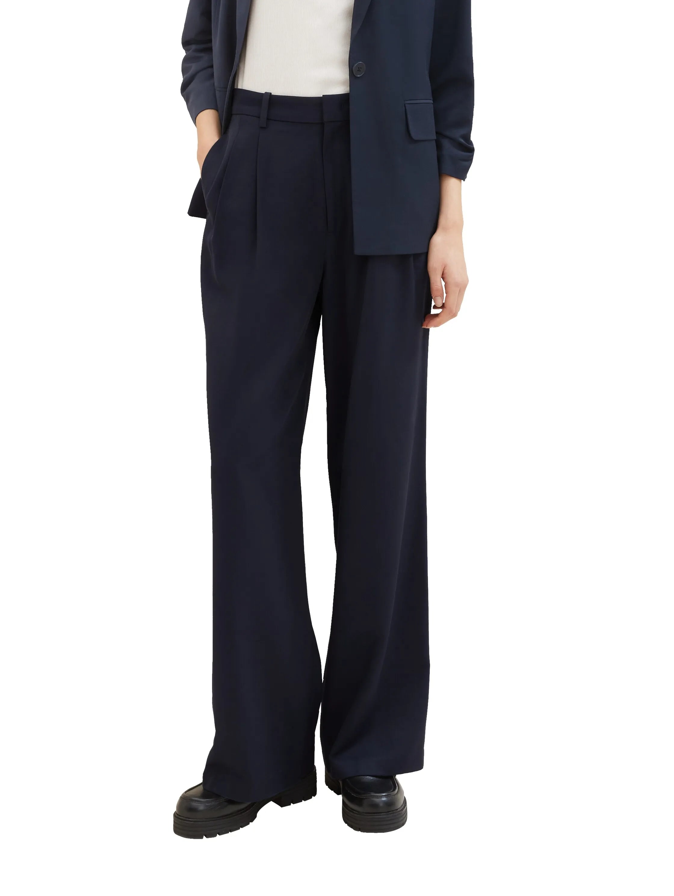 Denim Tom Tailor Sky Captain Blue Women Wide Leg Trousers SKU: 1040729_10668 Image 01
