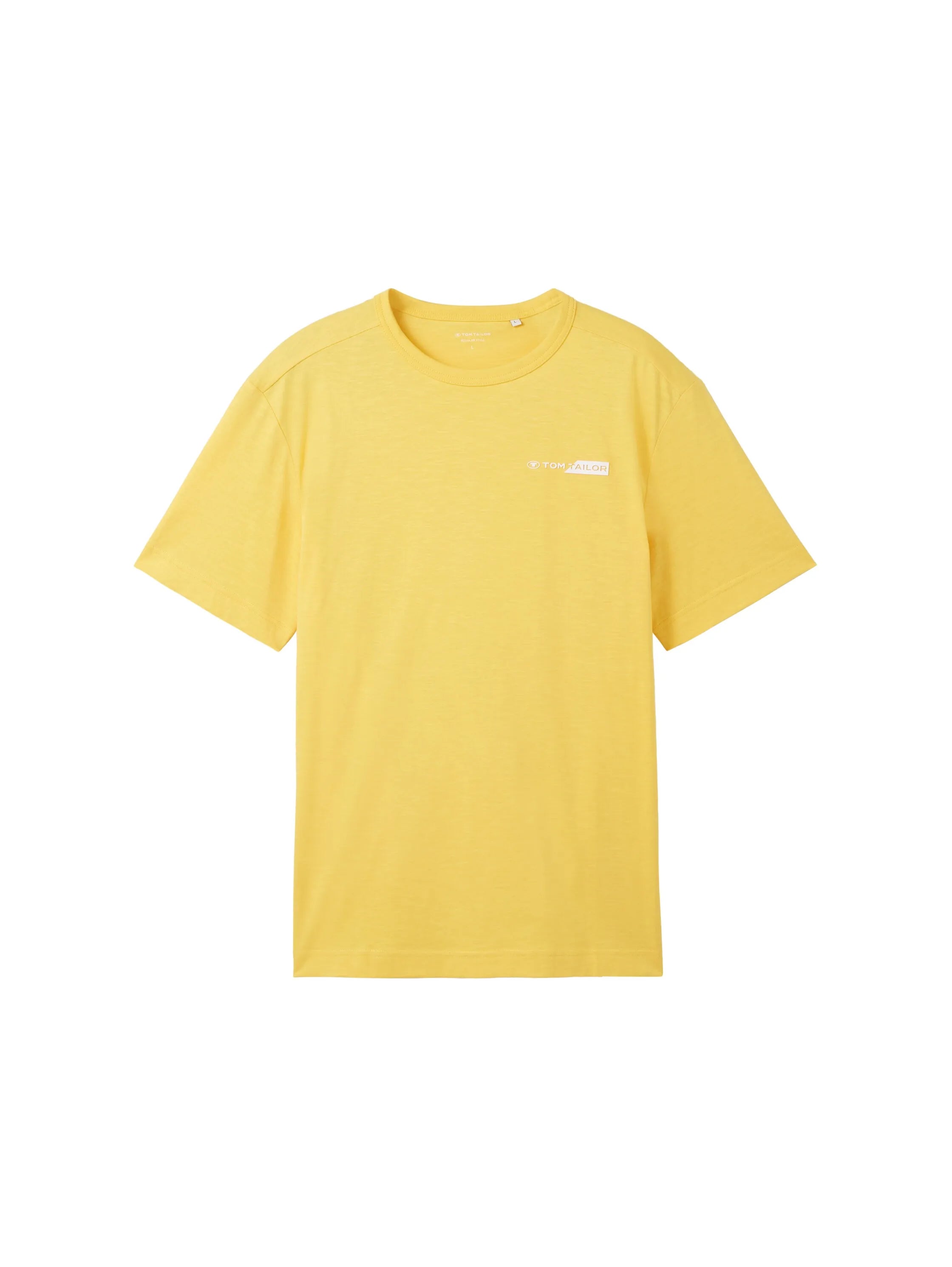 Tom Tailor Sunny Yellow Men T-Shirt with a Logo Print SKU: 1040821_34663 Image 07
