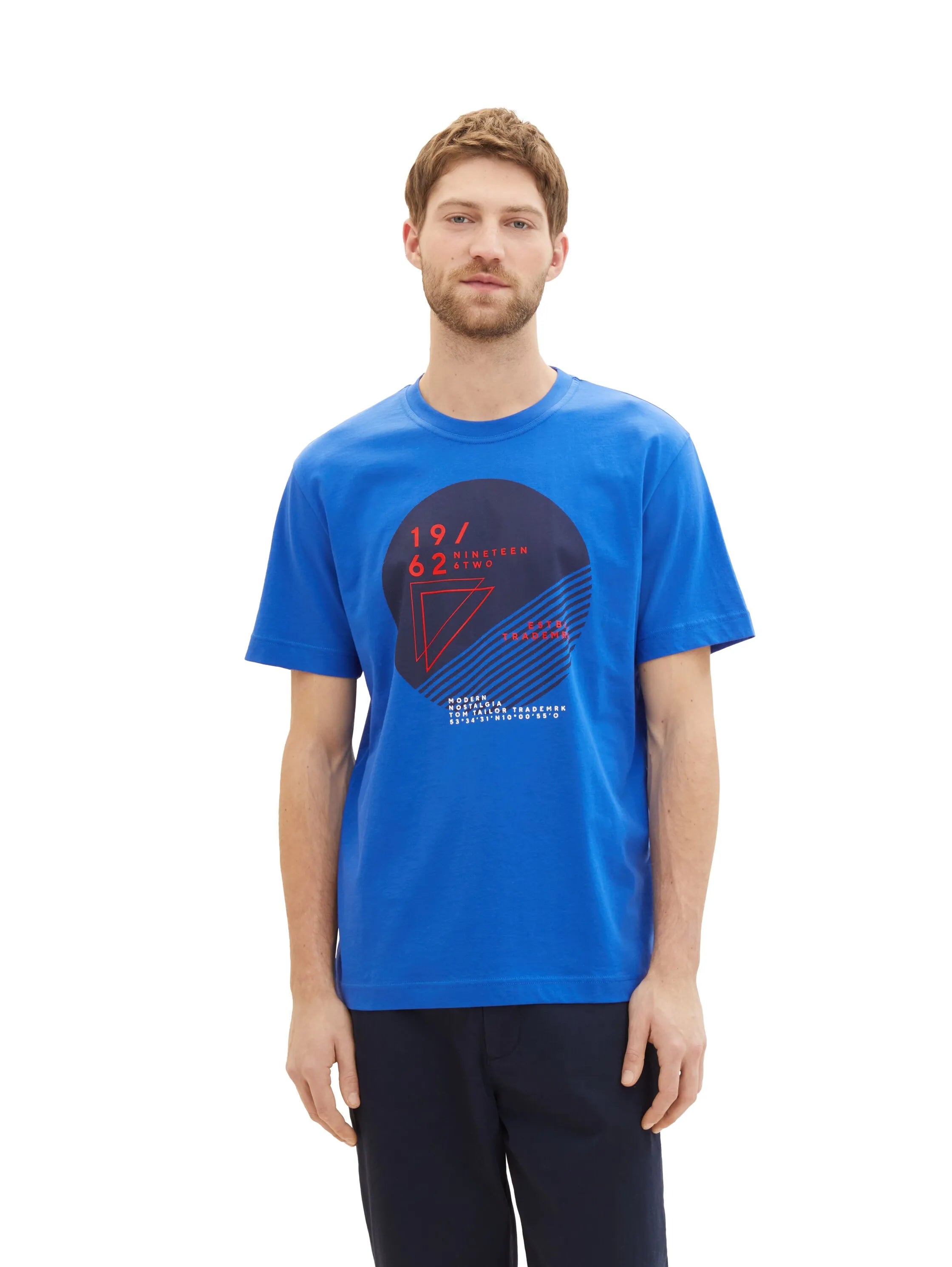 Tom Tailor Sure Blue Men T-Shirt with a Print SKU: 1040825_12393 Image 06