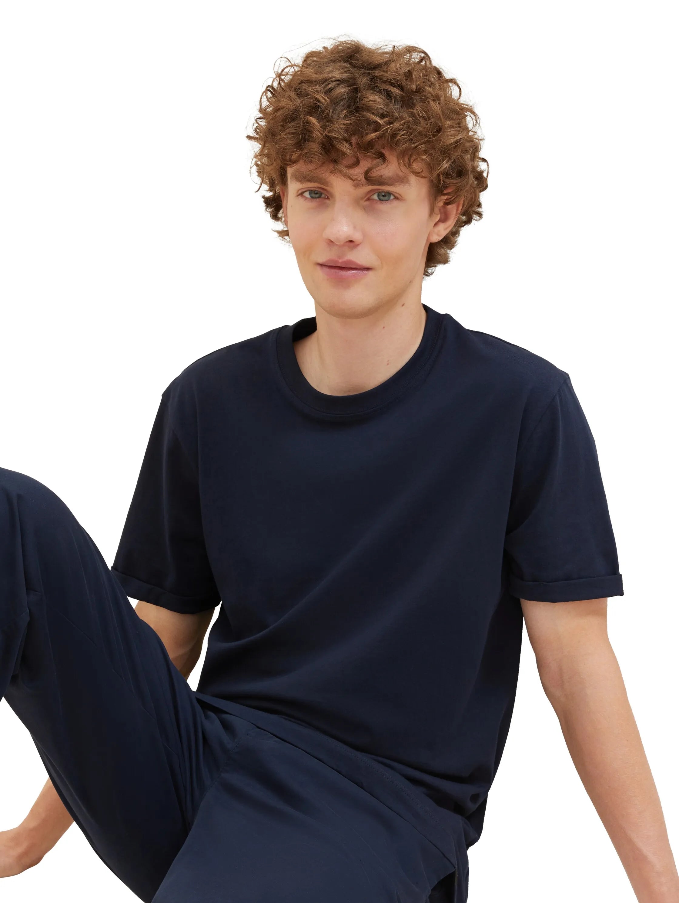 Denim Tom Tailor Sky Captain Blue Men Basic T-Shirt SKU: 1040877_10668 Image 02