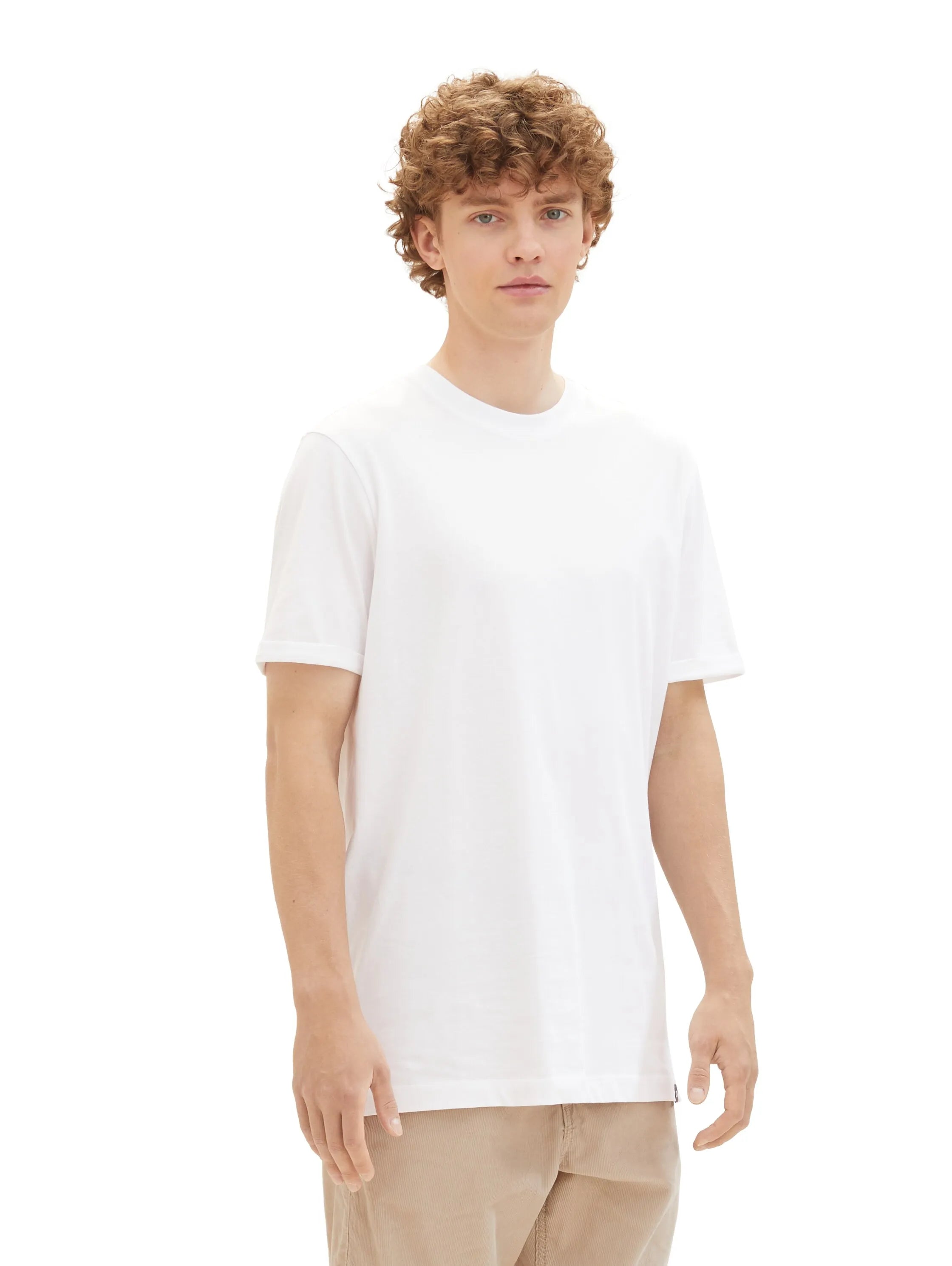 Denim Tom Tailor White Men Basic T-Shirt SKU: 1040877_20000 Image 06