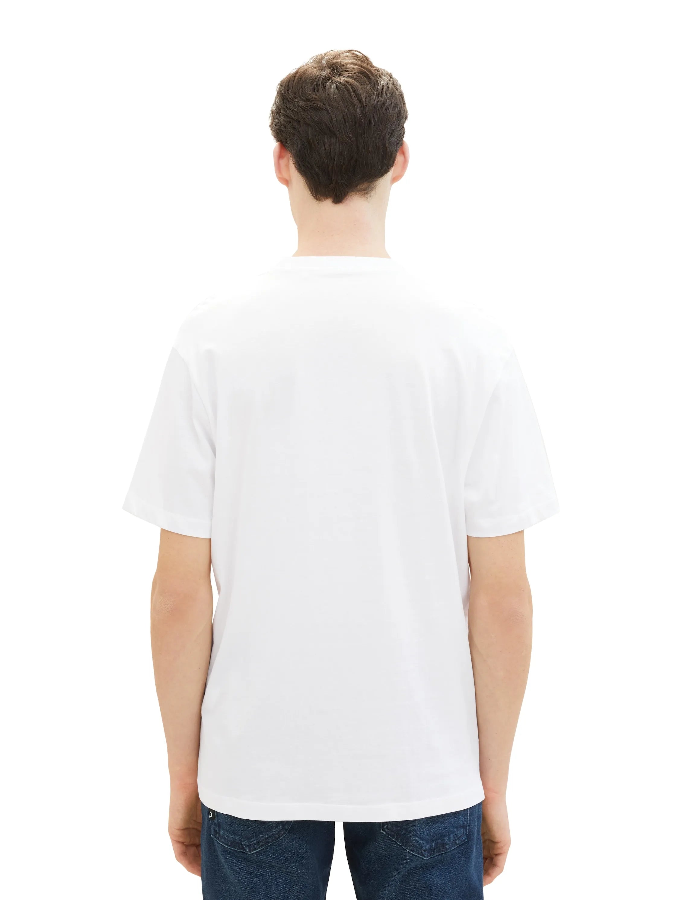 Denim Tom Tailor White Men Organic Cotton T-Shirt SKU: 1040880_20000 Image 03