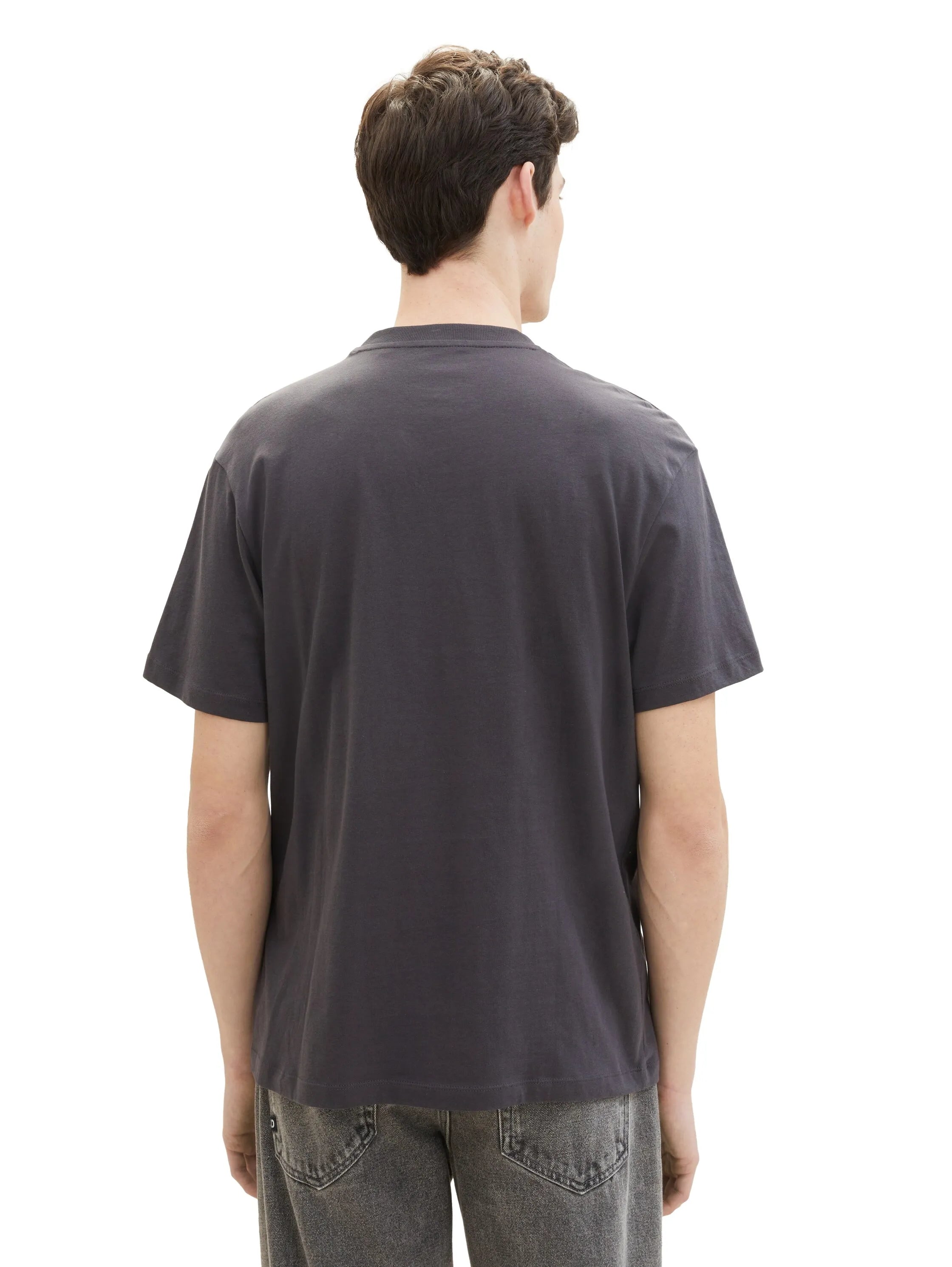 Denim Tom Tailor Coal Grey Men Organic Cotton T-Shirt SKU: 1040880_29476 Image 03