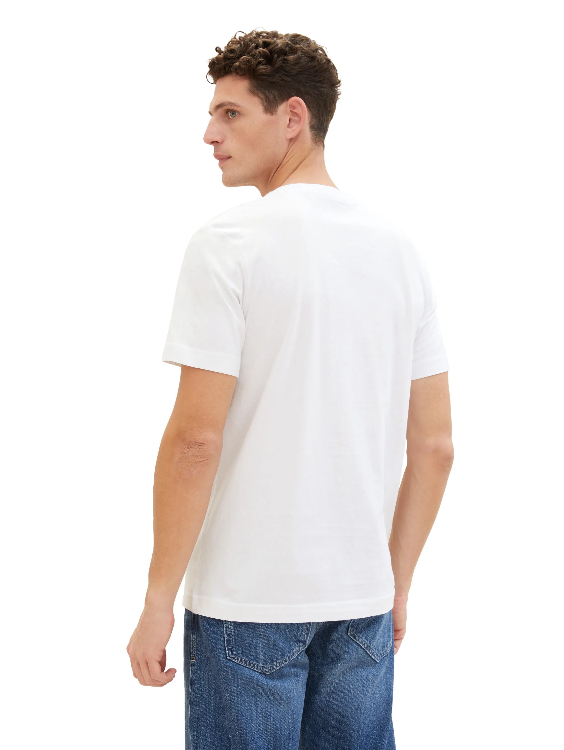 Tom Tailor White Men Organic Cotton T-Shirt SKU: 1040895_20000 Image 03