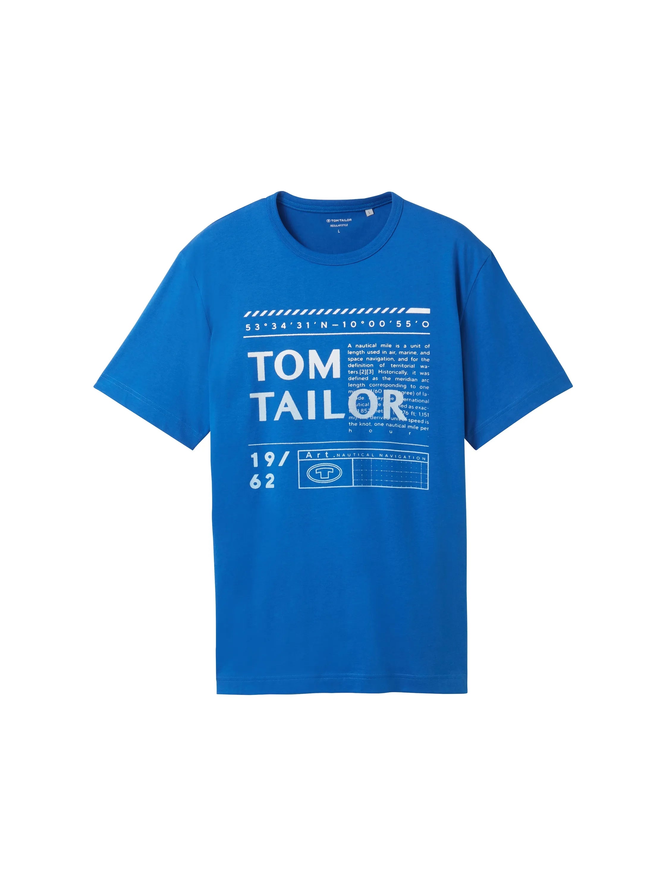 Tom Tailor Sure Blue Men T-Shirt with a Logo Print SKU: 1040897_12393 Image 07