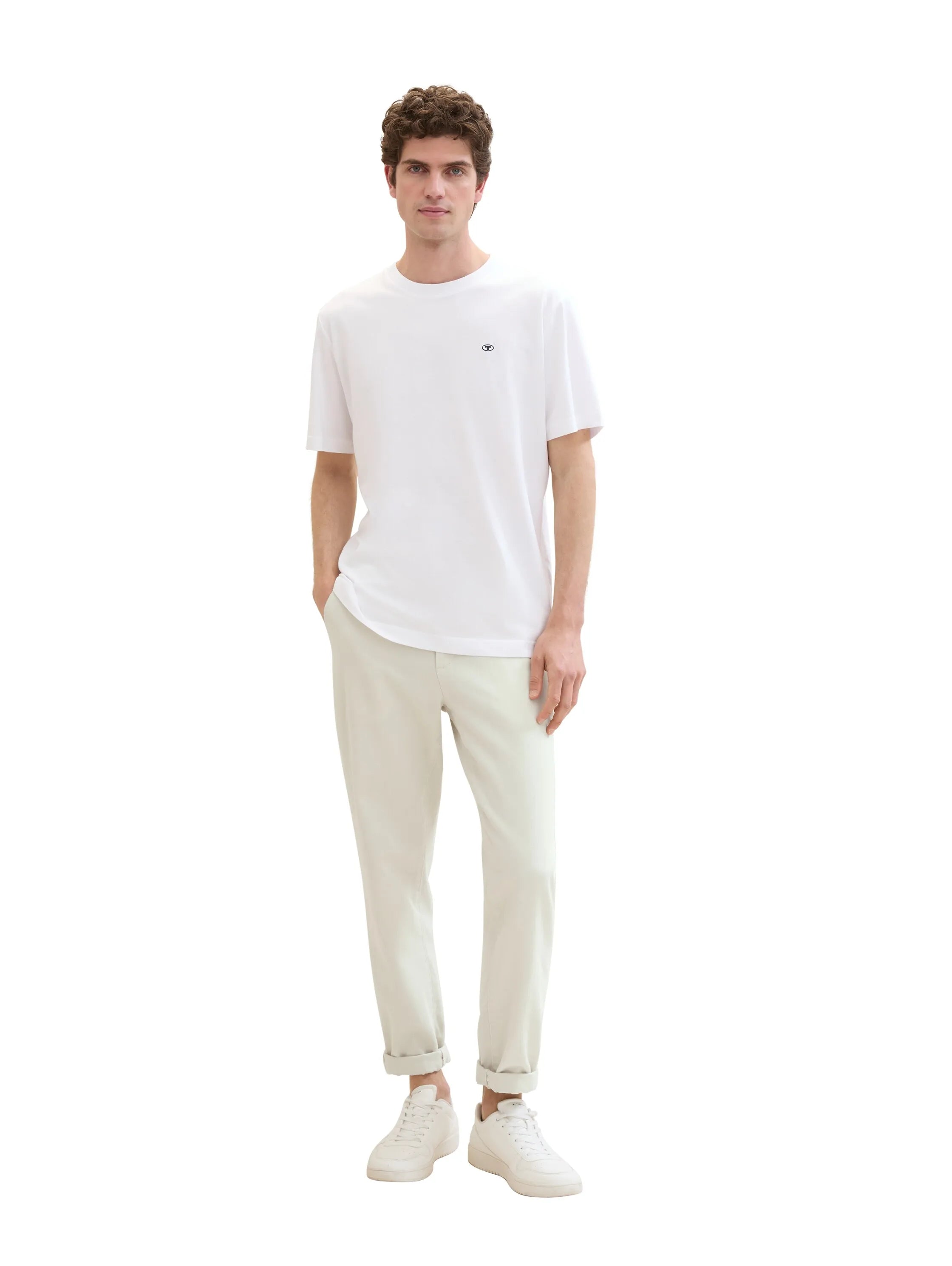 Tom Tailor White Men Basic T-Shirt SKU: 1040902_20000 Image 02