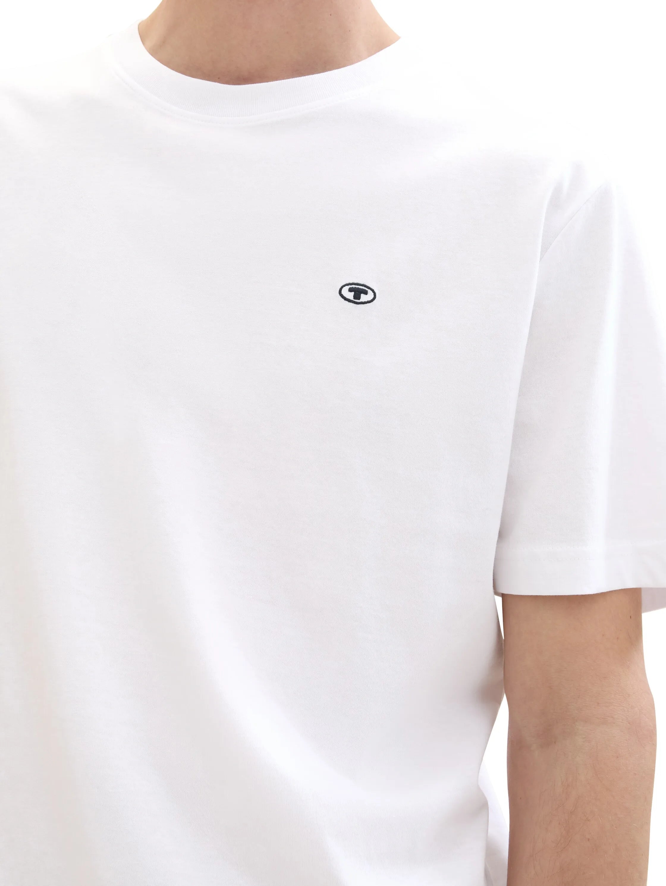 Tom Tailor White Men Basic T-Shirt SKU: 1040902_20000 Image 04
