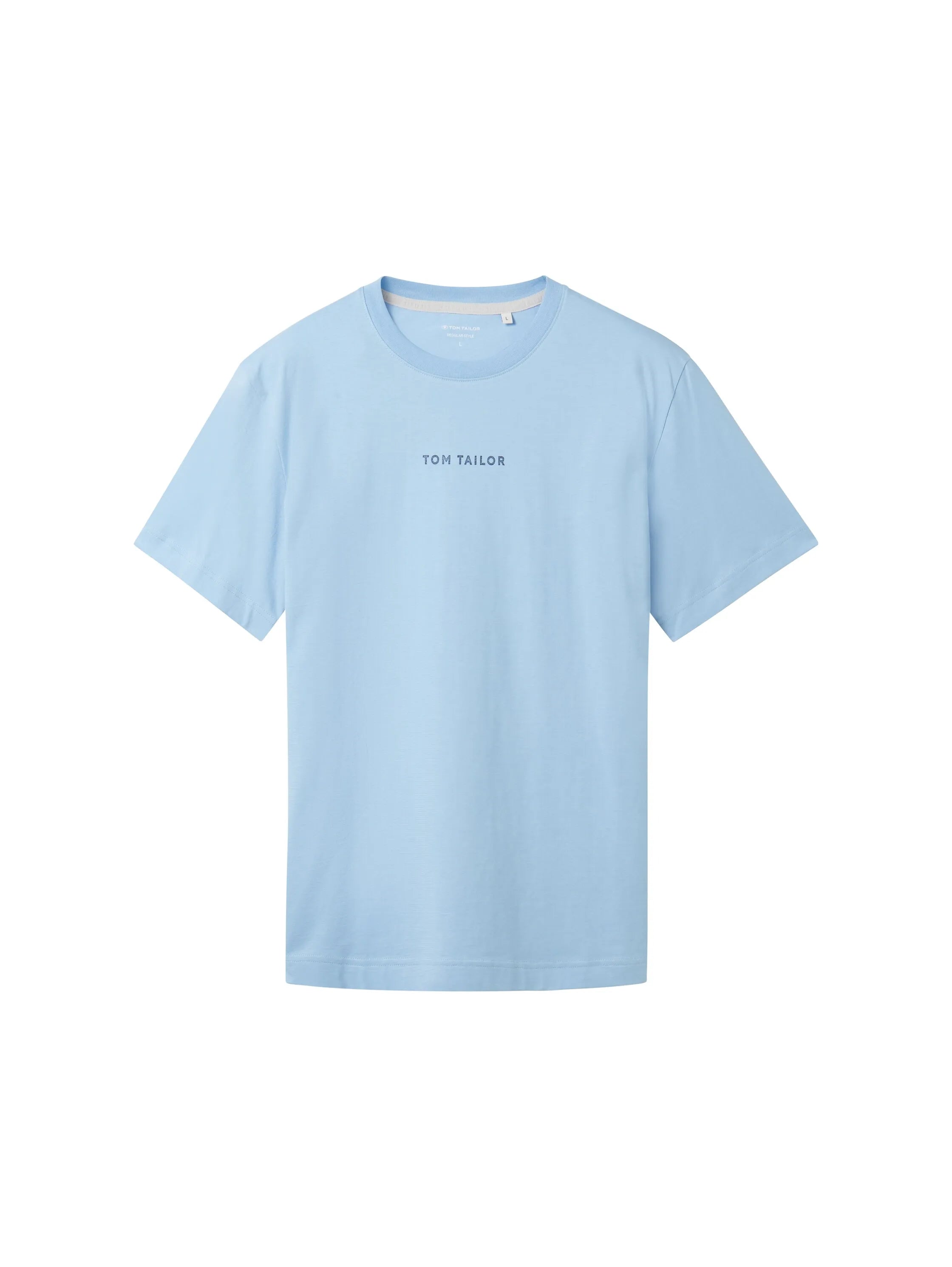 Tom Tailor Washed Out Middle Blue Men Regular Fit Short-Sleeved T-Shirt SKU: 1040906_32245 Image 07