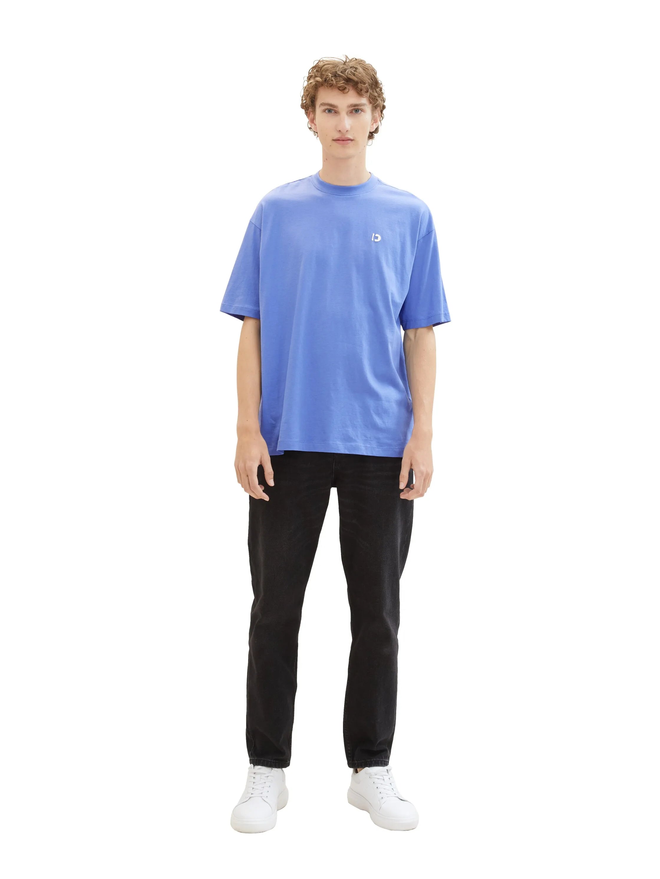 Denim Tom Tailor Blueberry Blue Men Oversized T-Shirt SKU: 1041181_30104 Image 02