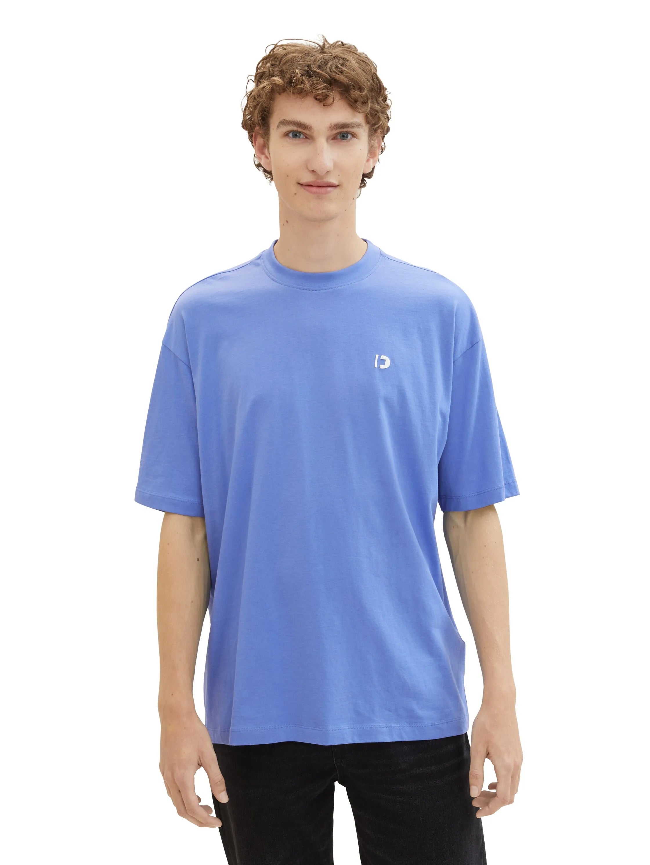 Denim Tom Tailor Blueberry Blue Men Oversized T-Shirt SKU: 1041181_30104 Image 06