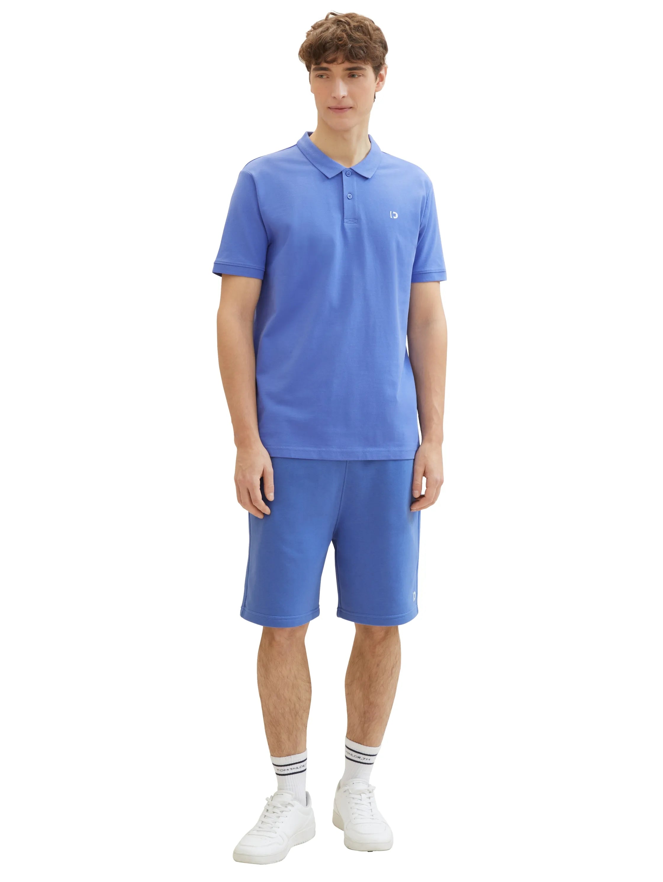 Denim Tom Tailor Blueberry Blue Men Basic Polo Shirt with a Logo Print SKU: 1041184_30104 Image 02