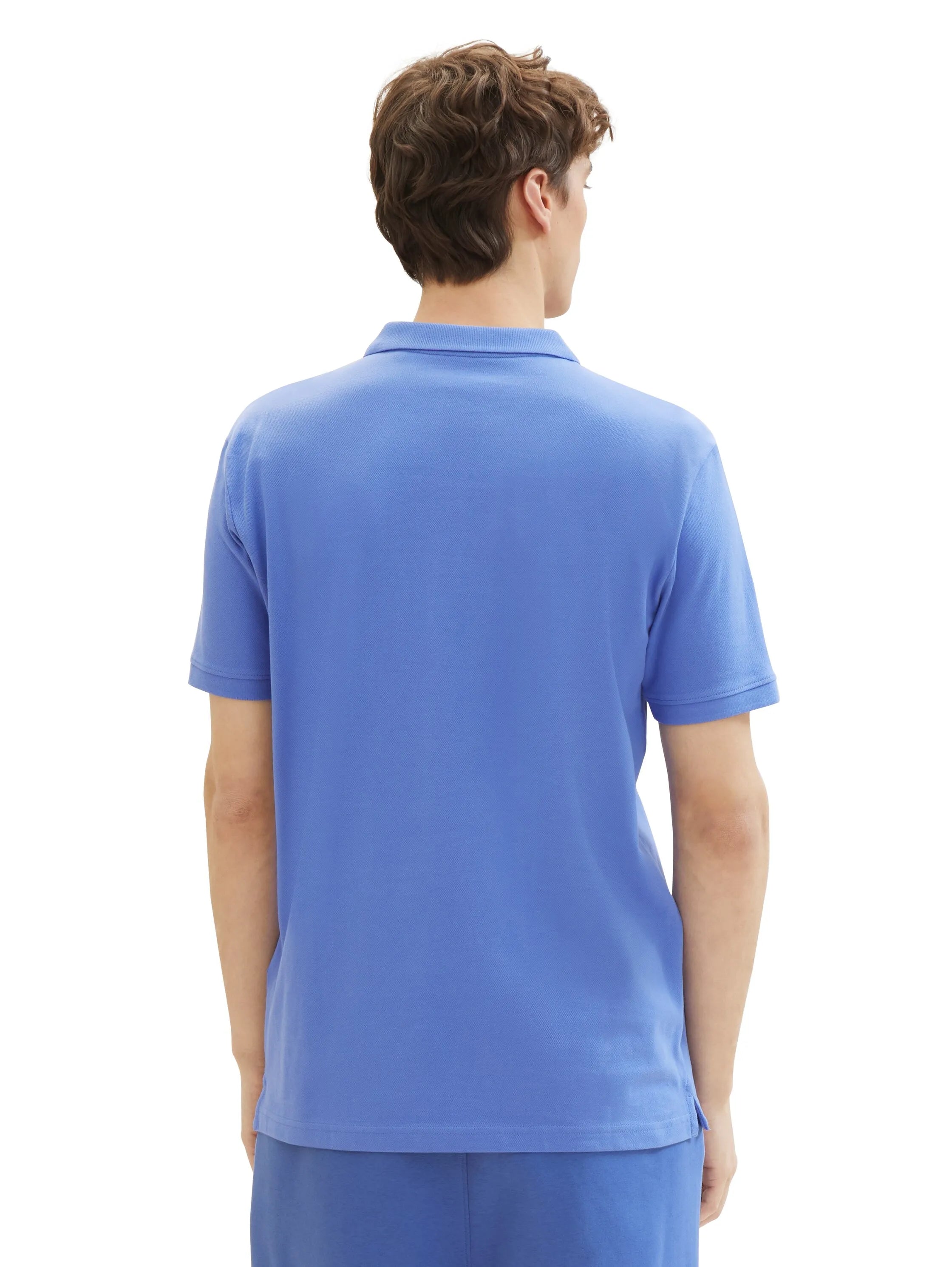 Denim Tom Tailor Blueberry Blue Men Basic Polo Shirt with a Logo Print SKU: 1041184_30104 Image 03