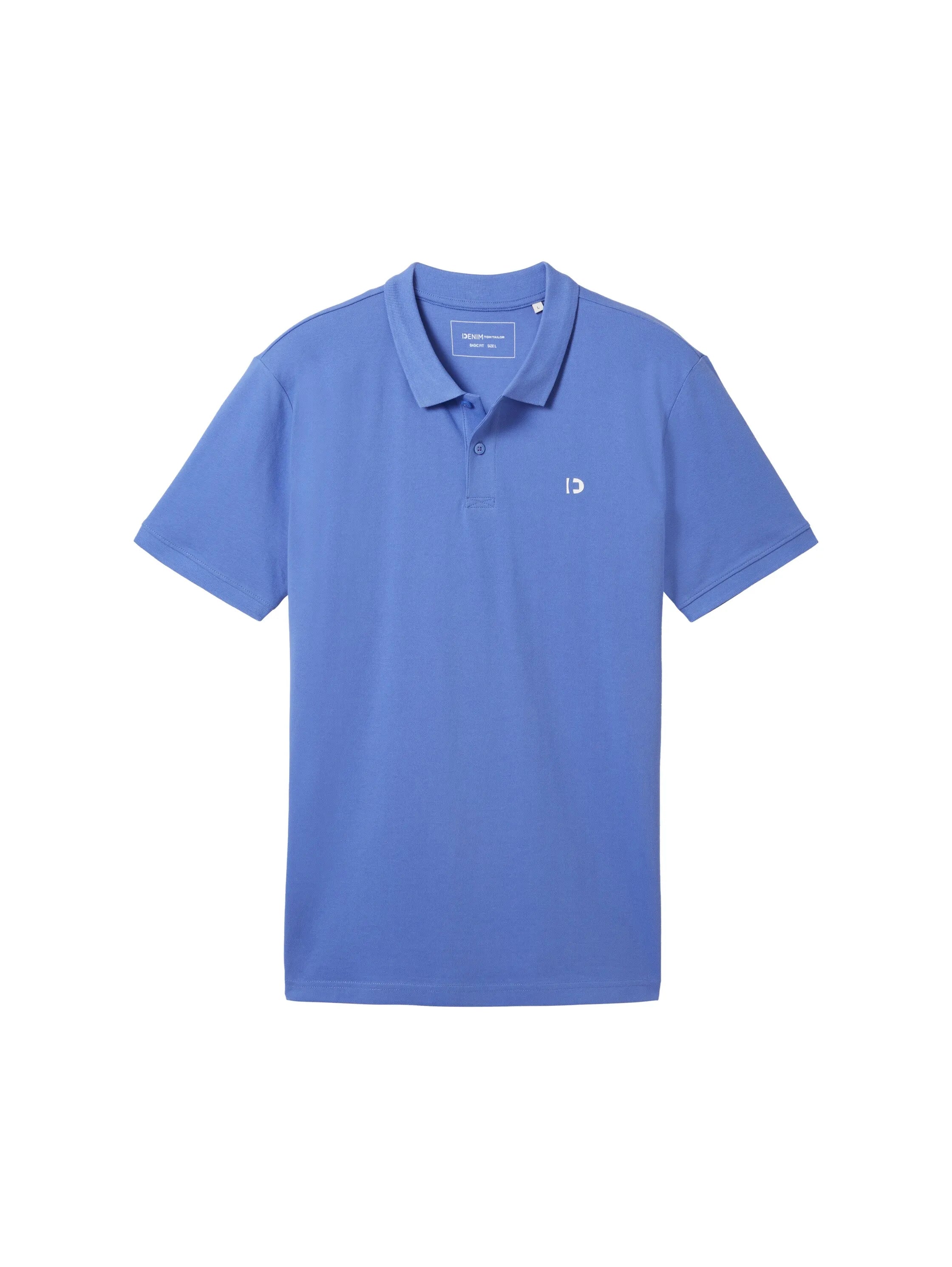 Denim Tom Tailor Blueberry Blue Men Basic Polo Shirt with a Logo Print SKU: 1041184_30104 Image 07