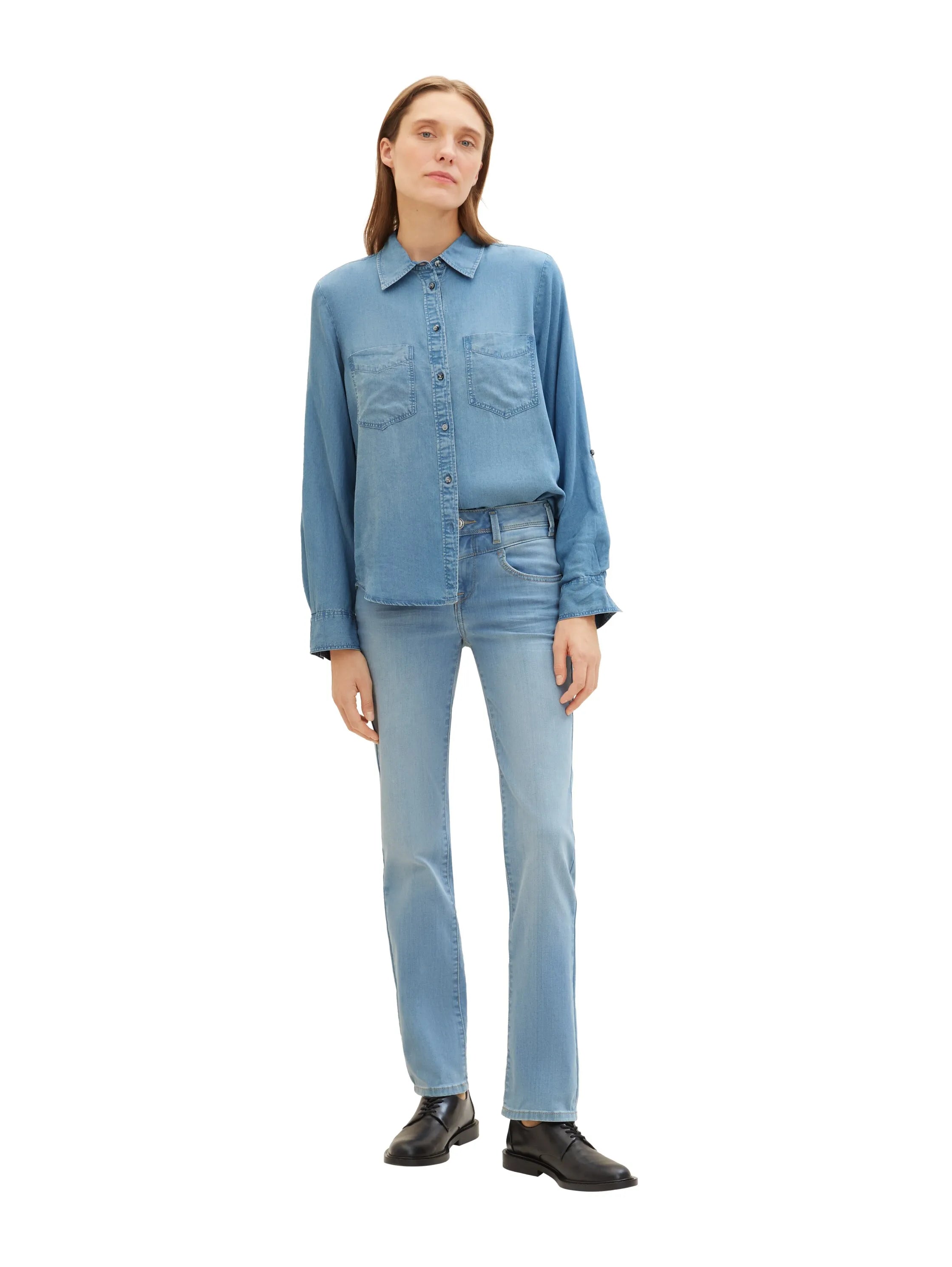 Tom Tailor Light Stone Wash Denim Women Ttalexa Straight Jeans with Recycled Polyester SKU: 1041209_10280 Image 06
