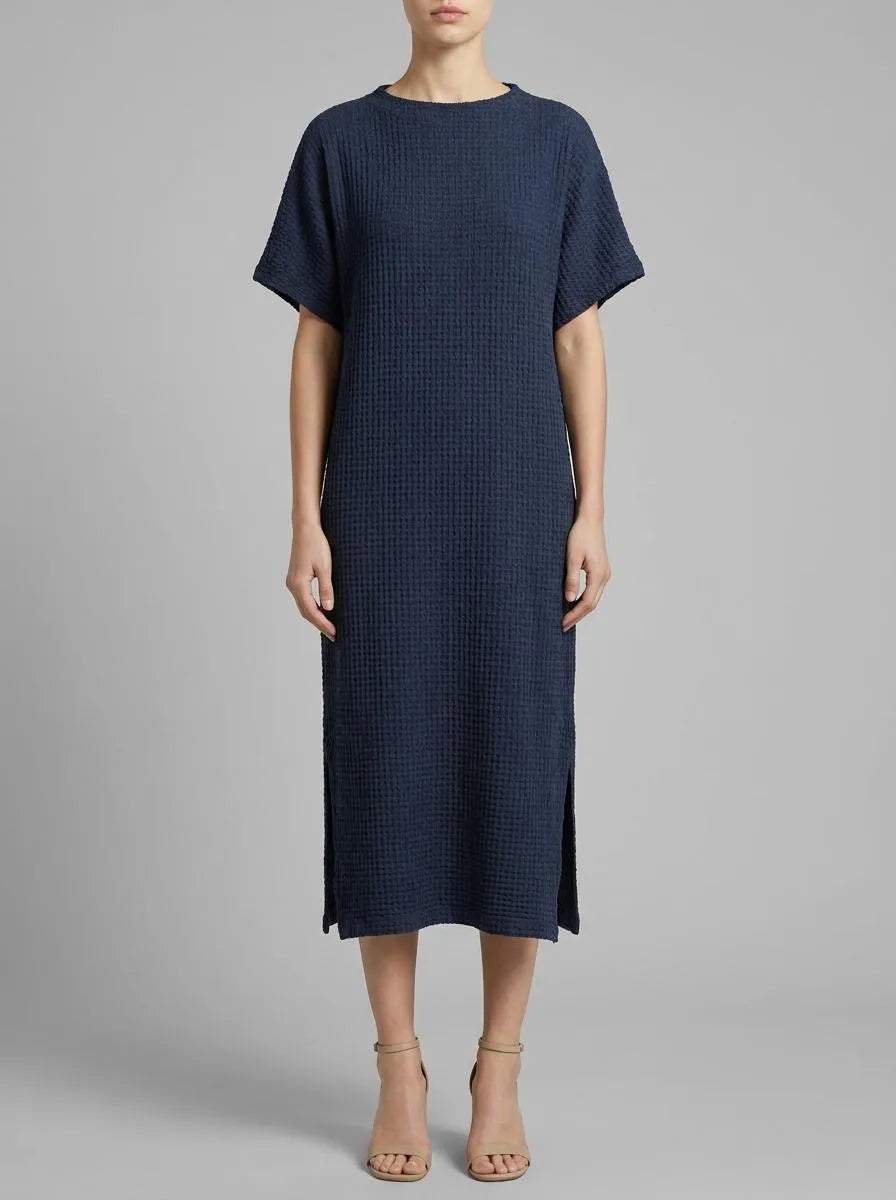 Denim Tom Tailor Sky Captain Blue Women Midi Dress with Texture SKU: 1041227_10668 Image 00