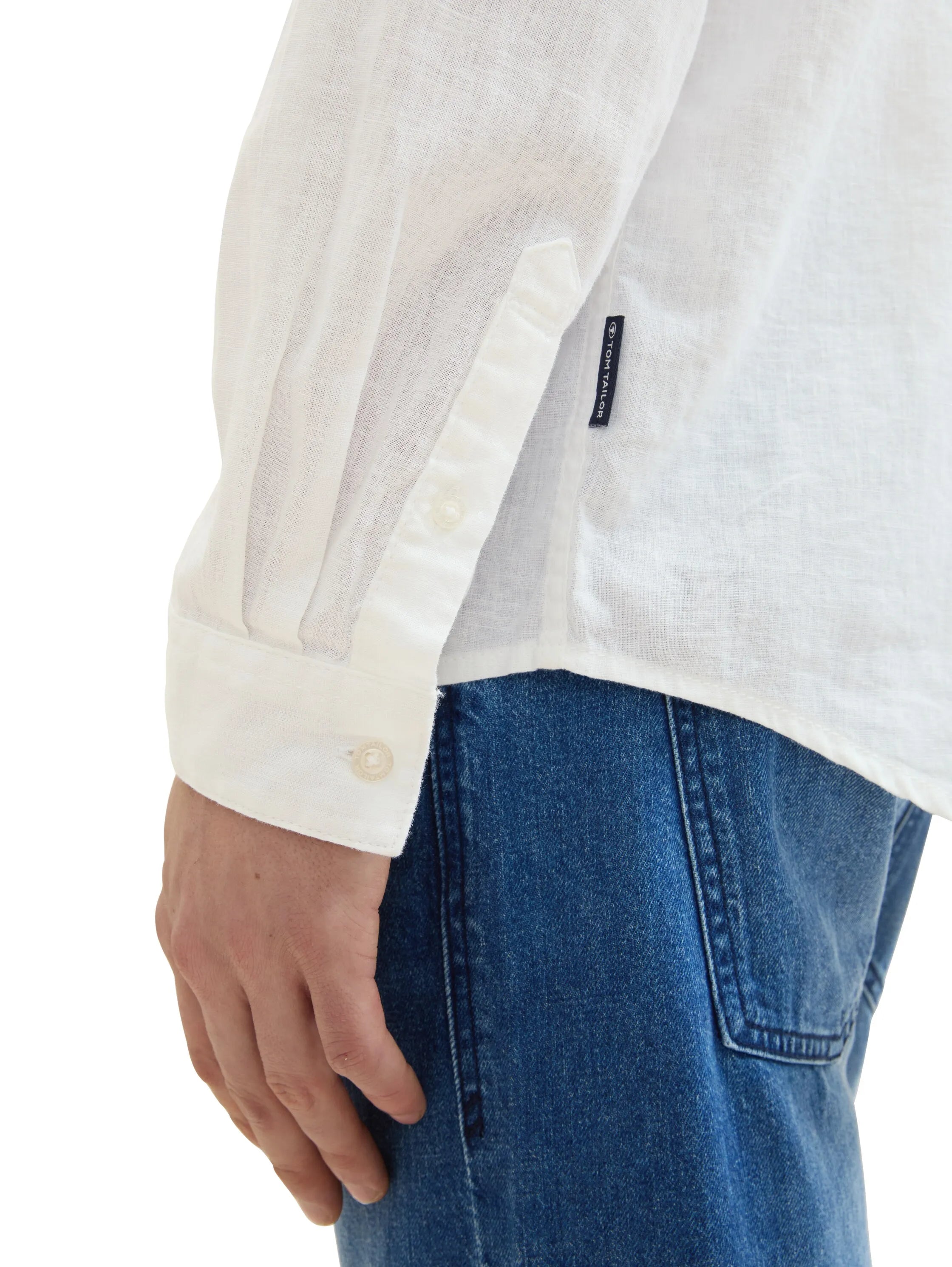 Tom Tailor White Men Regular Fit Long-Sleeved Dress Shirt SKU: 1041273_20000 Image 06