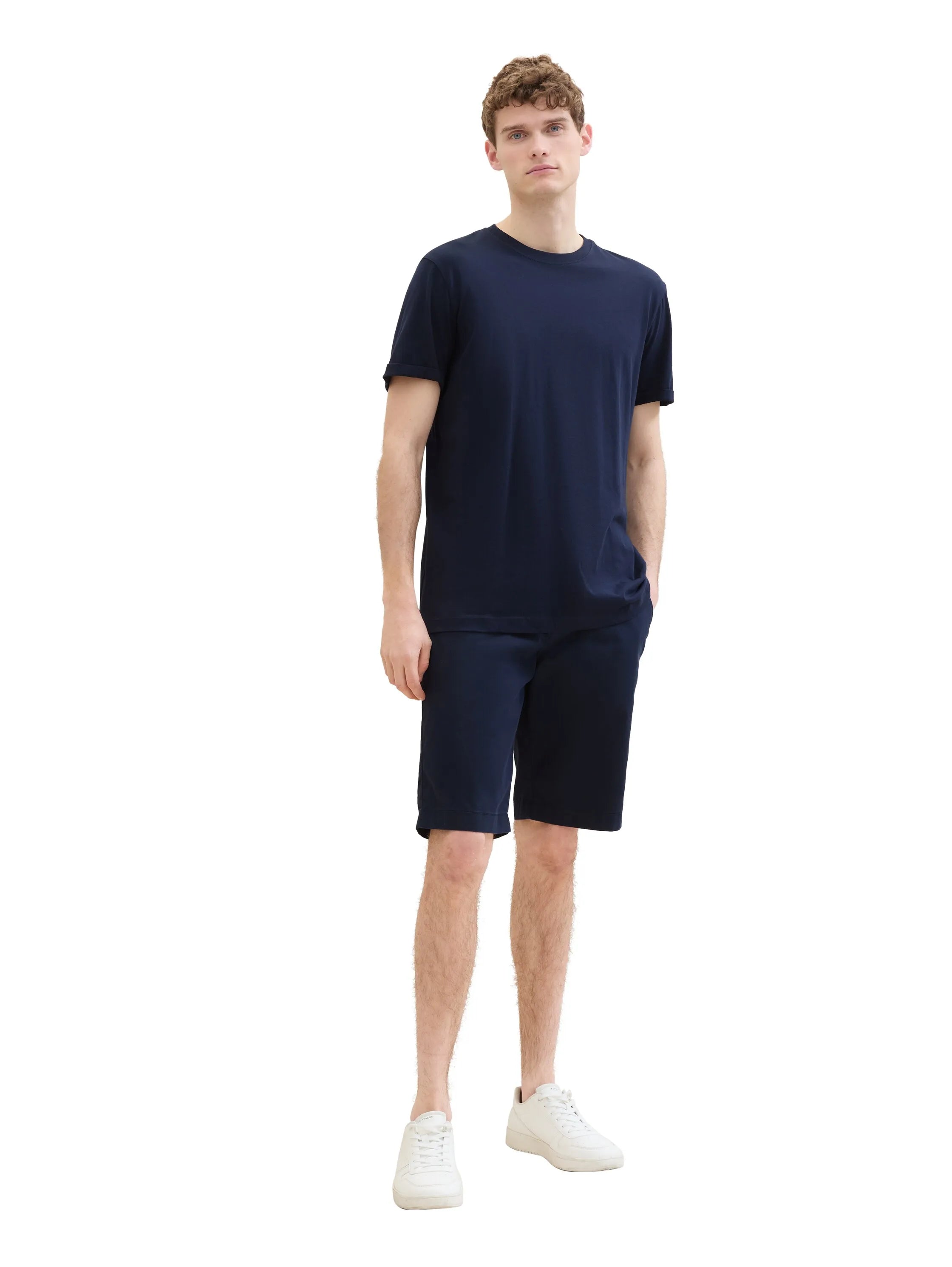 Tom Tailor Sky Captain Blue Men Tech Chino Shorts SKU: 1041306_10668 Image 03