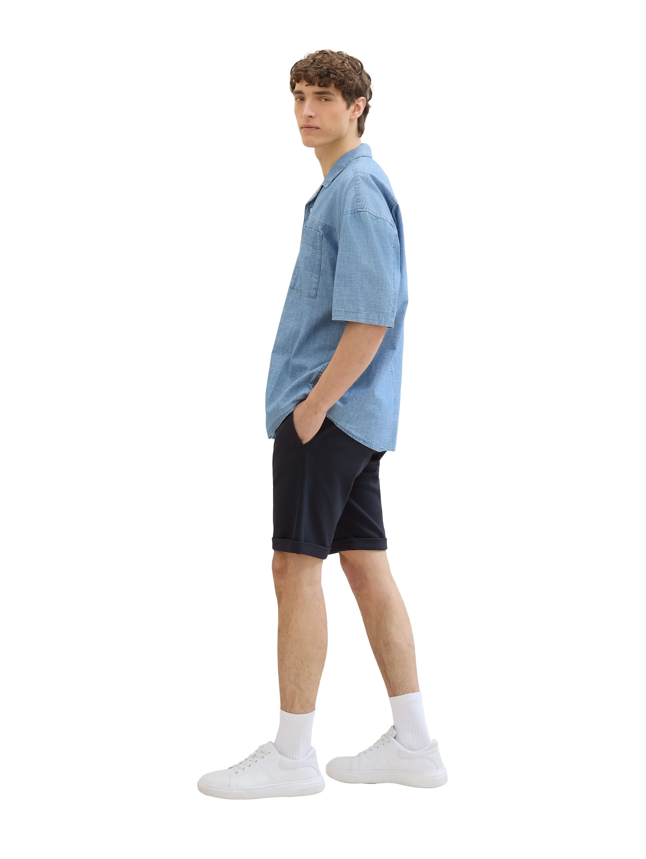Denim Tom Tailor Sky Captain Blue Men Slim PiquŽ Chino Shorts SKU: 1041457_10668 Image 02