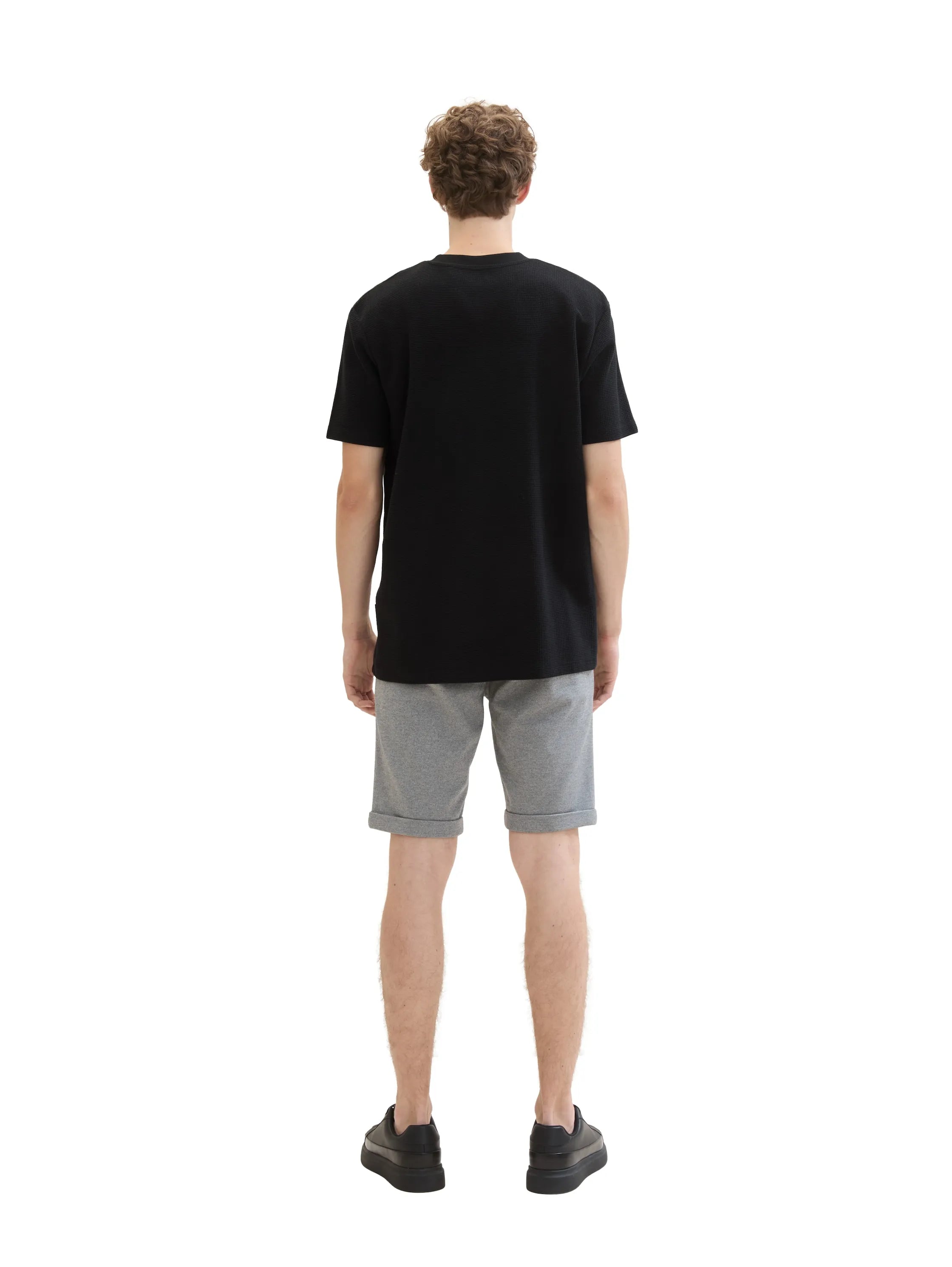Denim Tom Tailor Grey Melange Pique Men Slim PiquŽ Chino Shorts SKU: 1041457_24774 Image 04