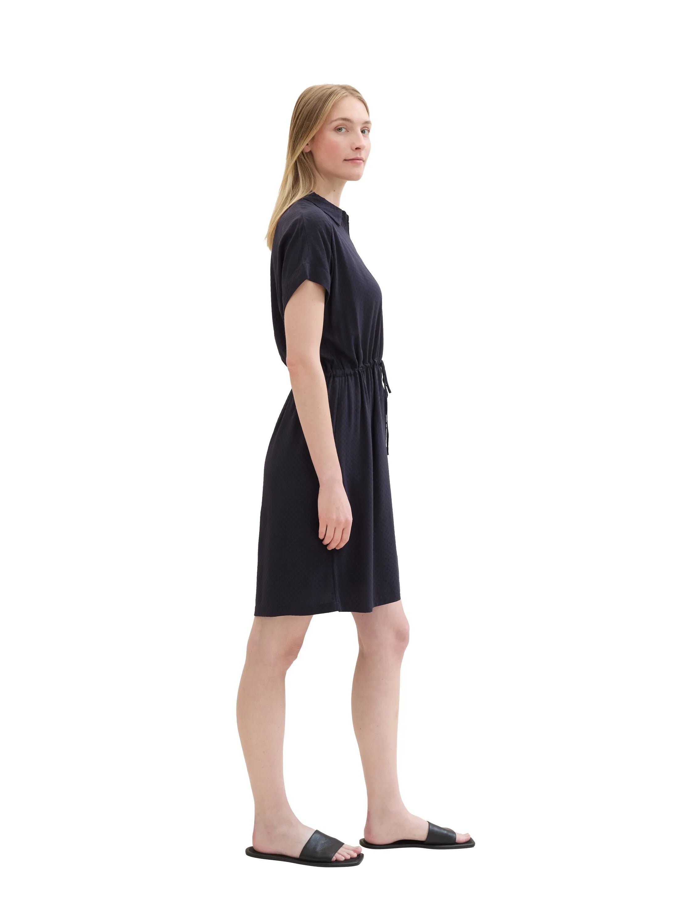 Tom Tailor Sky Captain Blue Women Loose Fit Short-Sleeved Dress SKU: 1041513_10668 Image 02