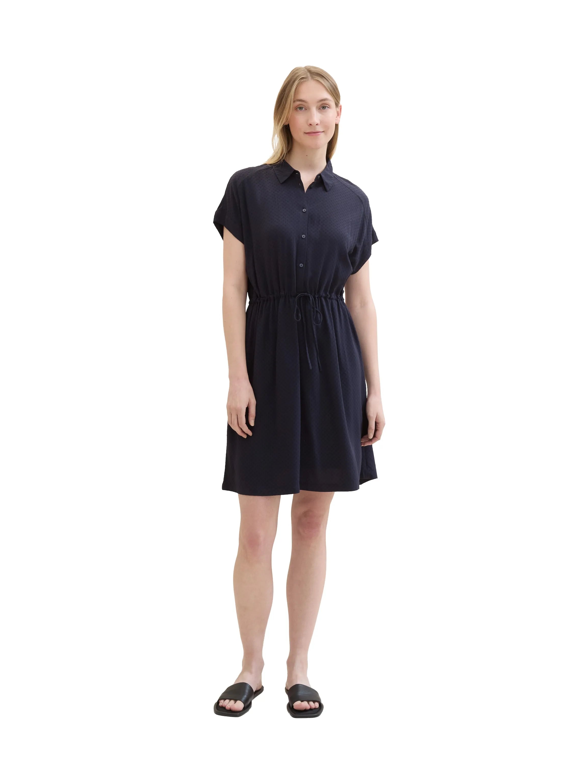 Tom Tailor Sky Captain Blue Women Loose Fit Short-Sleeved Dress SKU: 1041513_10668 Image 04
