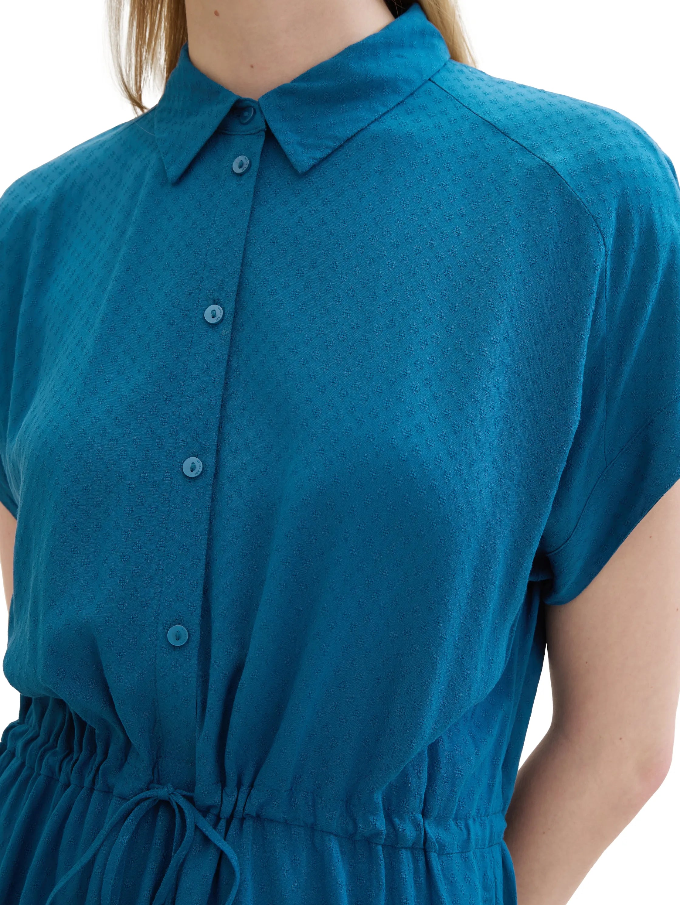 Tom Tailor Moss Blue Women Loose Fit Short-Sleeved Dress SKU: 1041513_13353 Image 05
