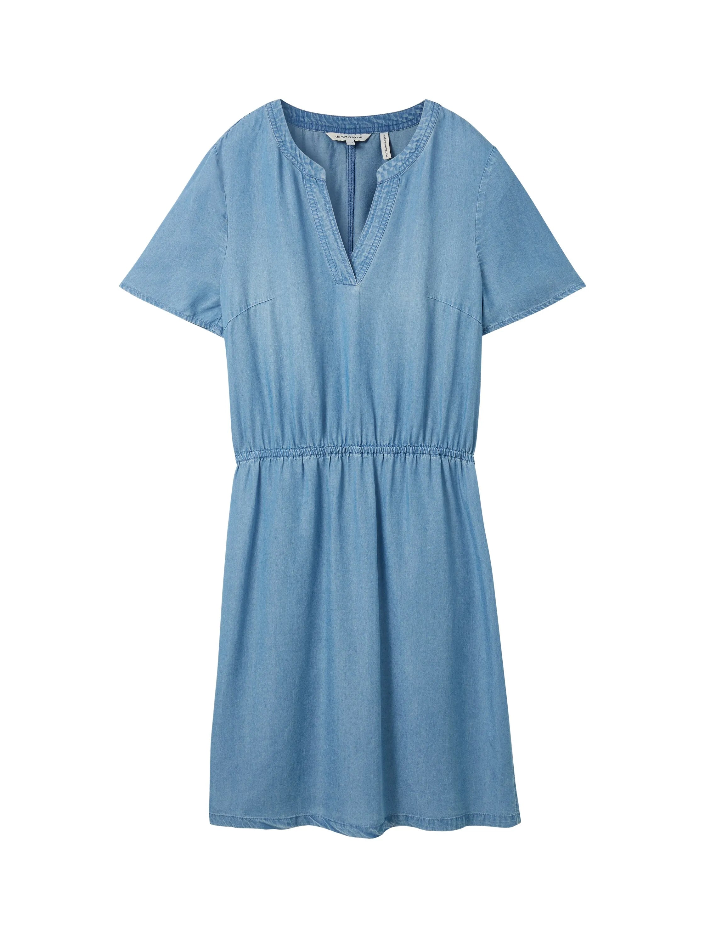 Tom Tailor Clean Mid Stone Blue Denim Women Dress with Tencelª Lyocell SKU: 1041516_10113 Image 07