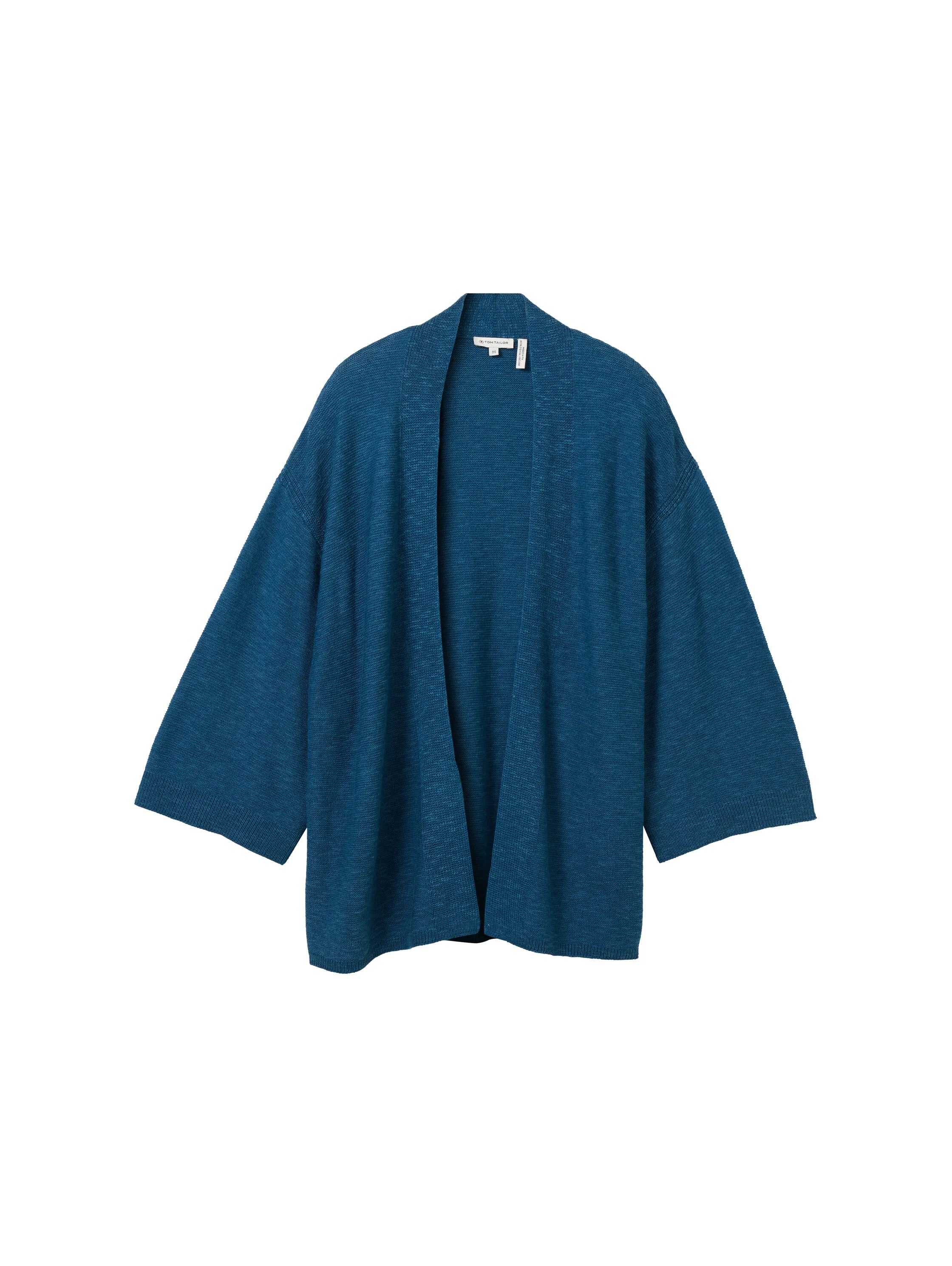Tom Tailor Moss Blue Women Loose Fit 3/4-Sleeves Cardigans SKU: 1041591_13353 Image 07
