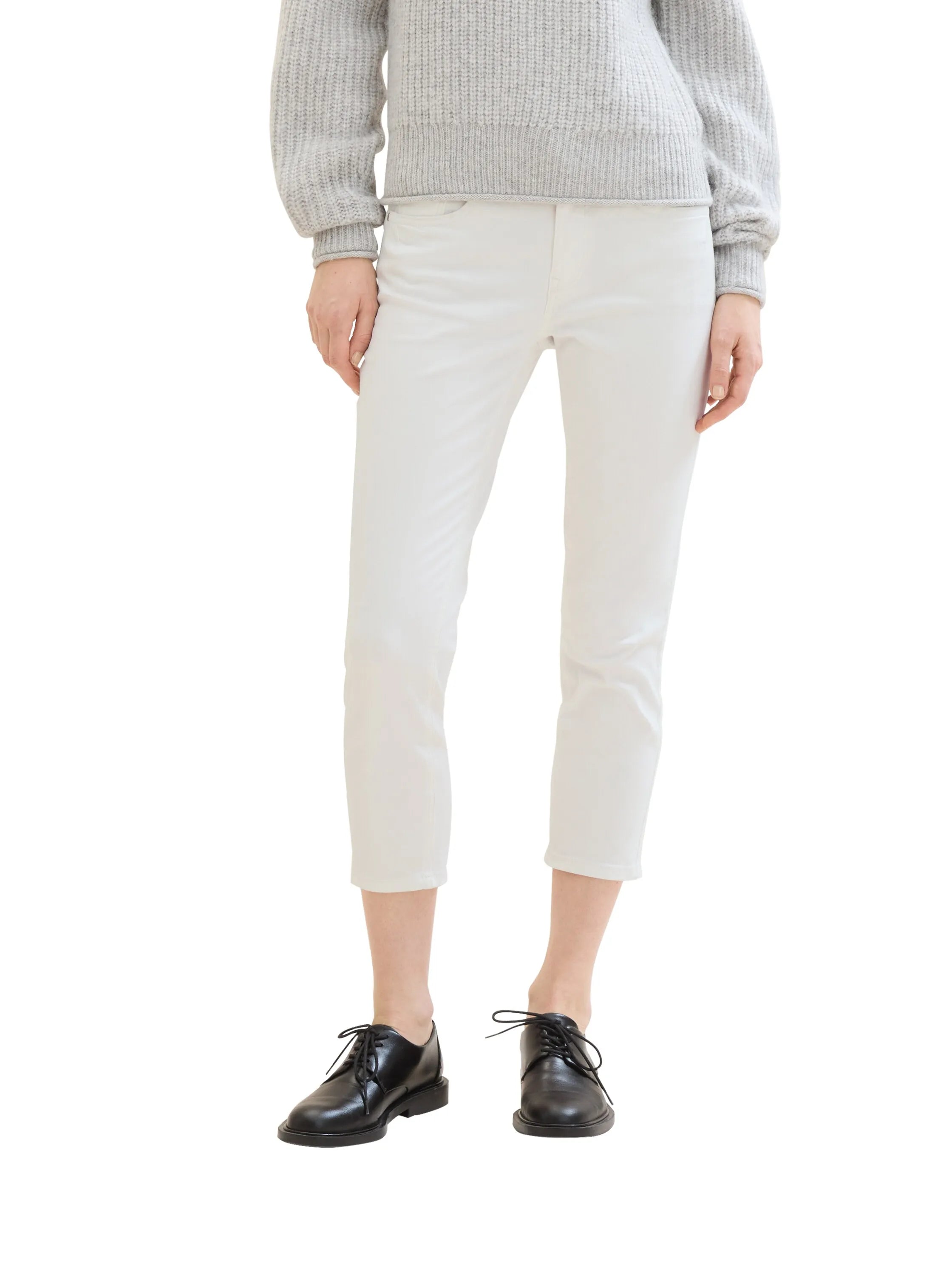 Tom Tailor White Women Ttalexa Straight Jeans Cropped SKU: 1041845_20000 Image 01