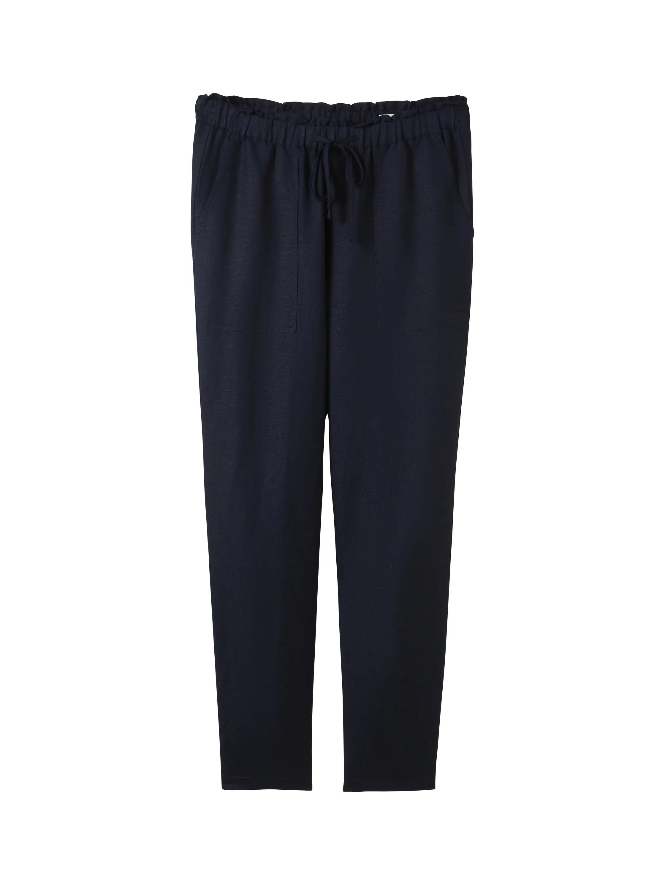 Tom Tailor Sky Captain Blue Women Loose Trousers with Linen SKU: 1041914_10668 Image 08