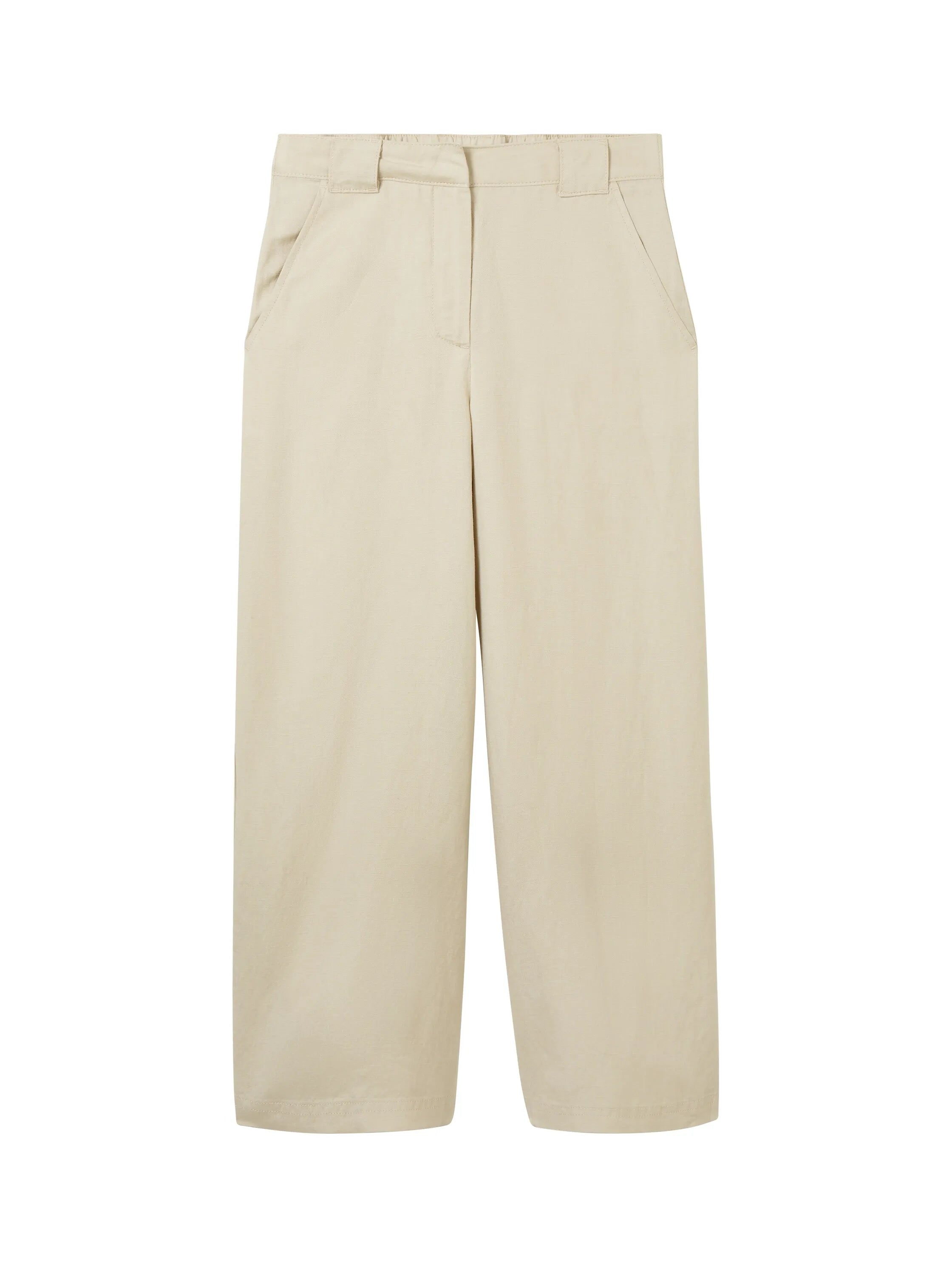 Tom Tailor Summer Beige Women Culotte Trousers with Linen SKU: 1041923_21650 Image 08