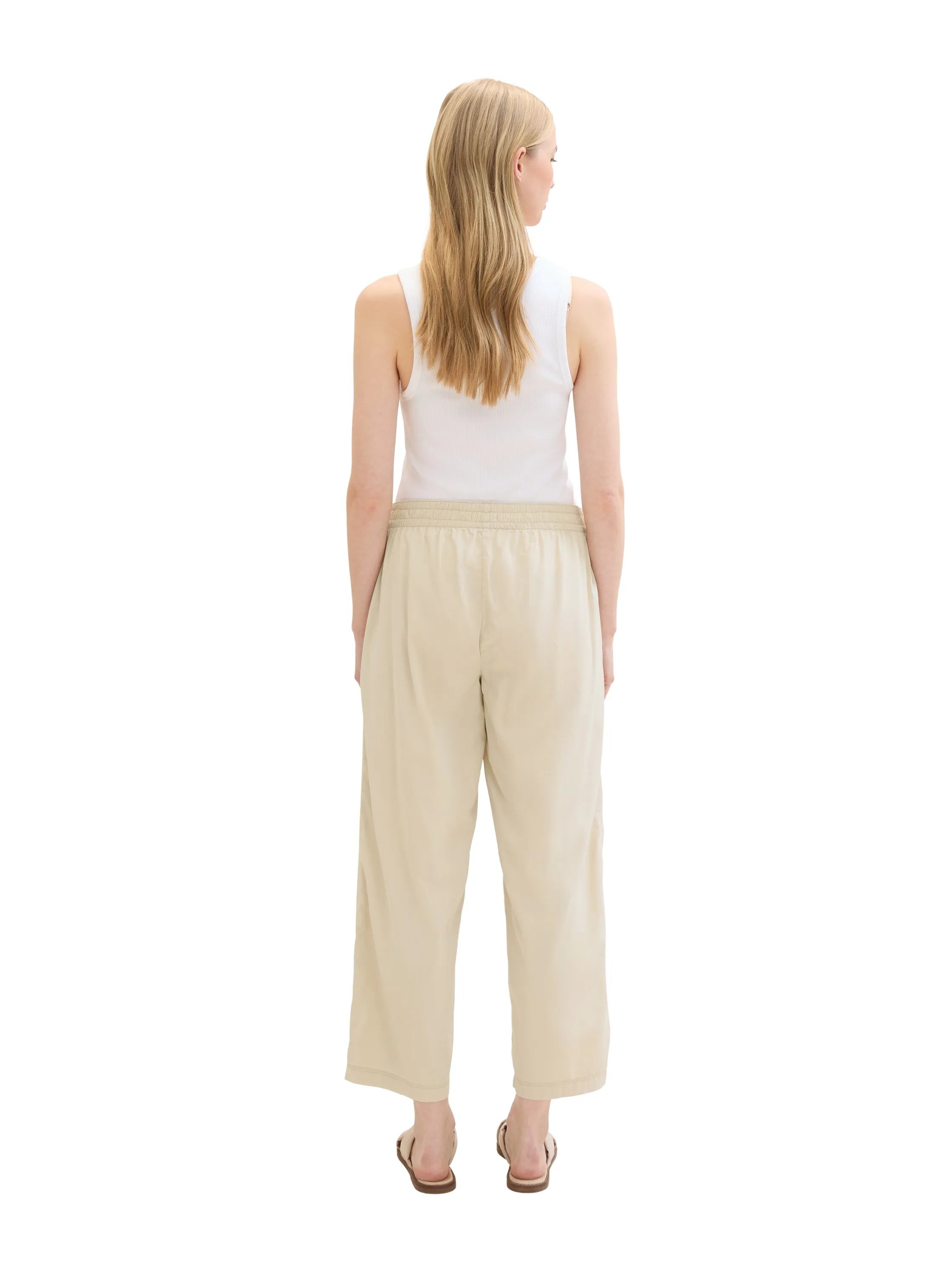 Tom Tailor Summer Beige Women Loose-Fit Trousers with Tencelª Lyocell SKU: 1041925_21650 Image 04