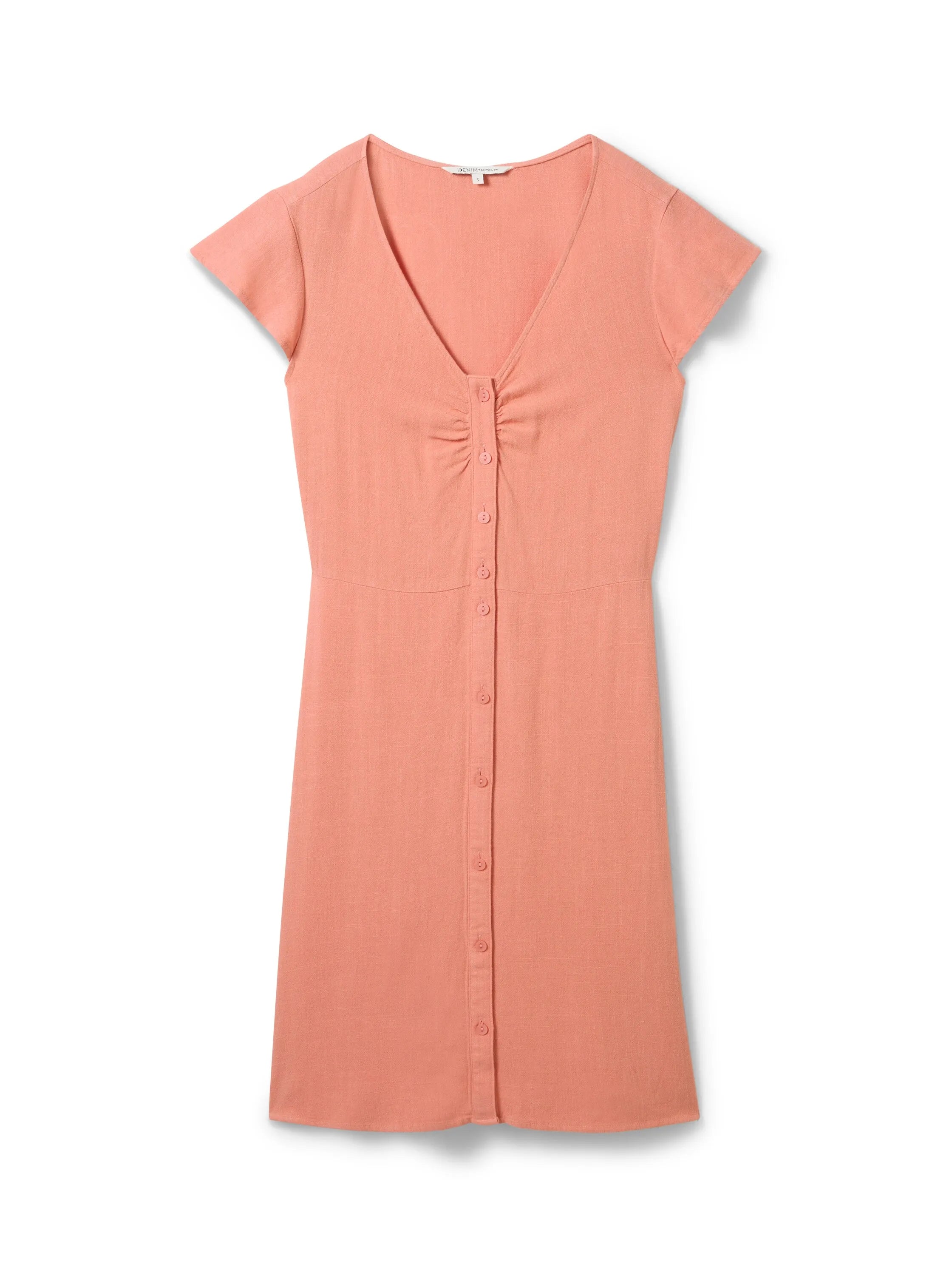 Denim Tom Tailor Burnt Terracotta Women Mini Dress with Linen SKU: 1041995_35155 Image 07