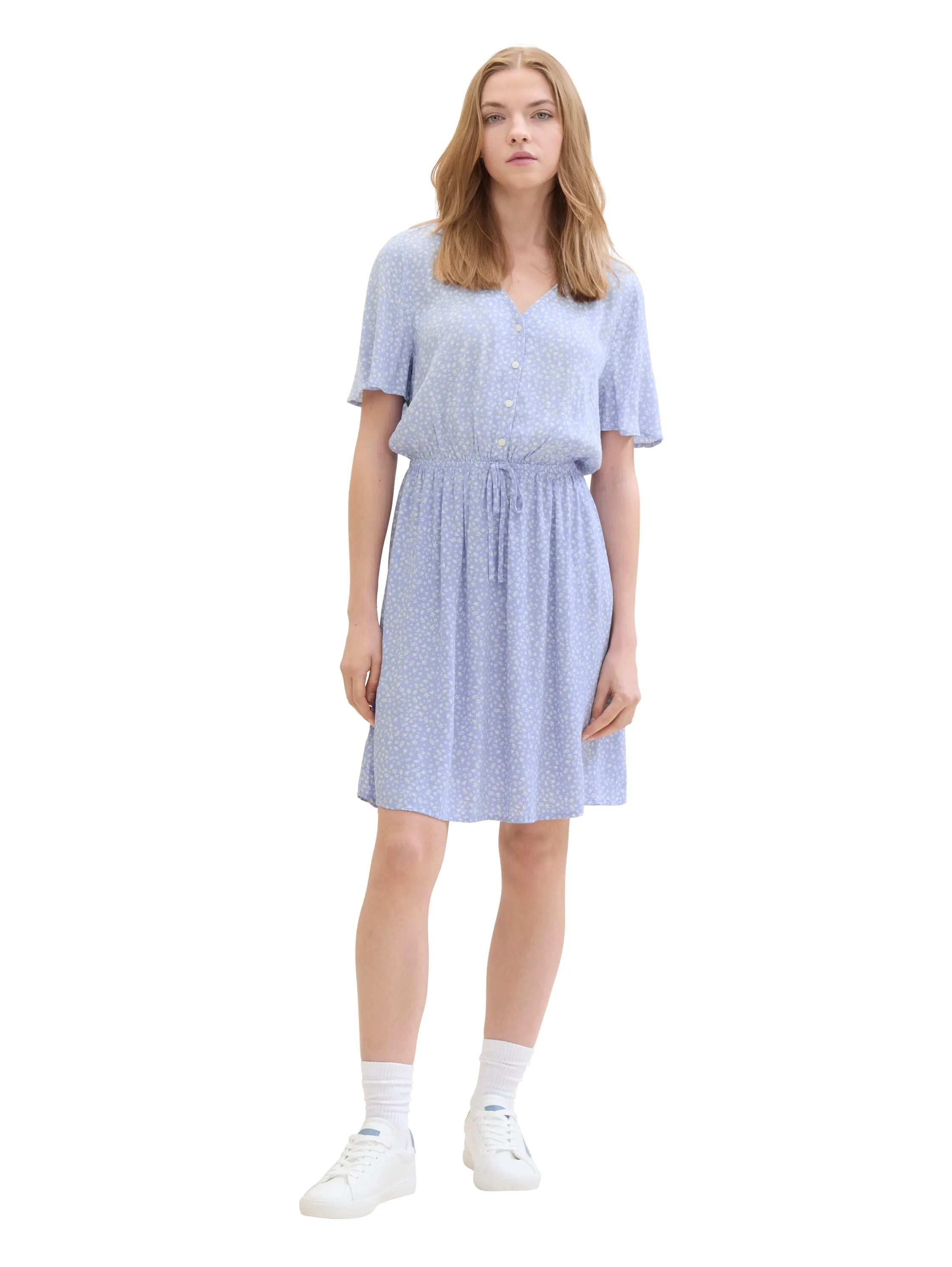 Denim Tom Tailor Green Minimal Print Women Mini Dress with an All-Over Print SKU: 1041997_35326 Image 02