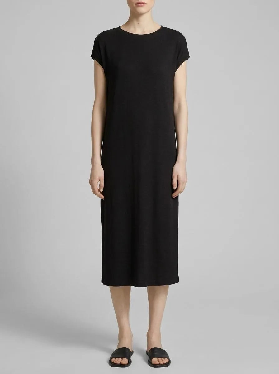 Denim Tom Tailor Deep Black Women Midi T-Shirt Dress SKU: 1041998_14482 Image 00