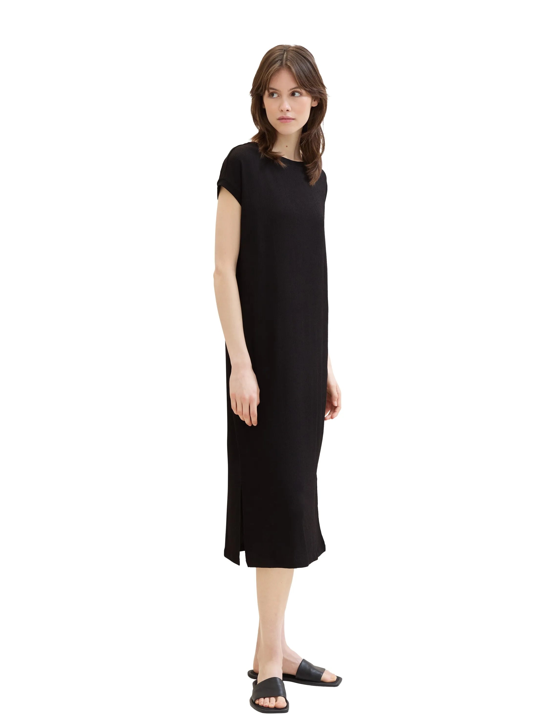 Denim Tom Tailor Deep Black Women Midi T-Shirt Dress SKU: 1041998_14482 Image 02