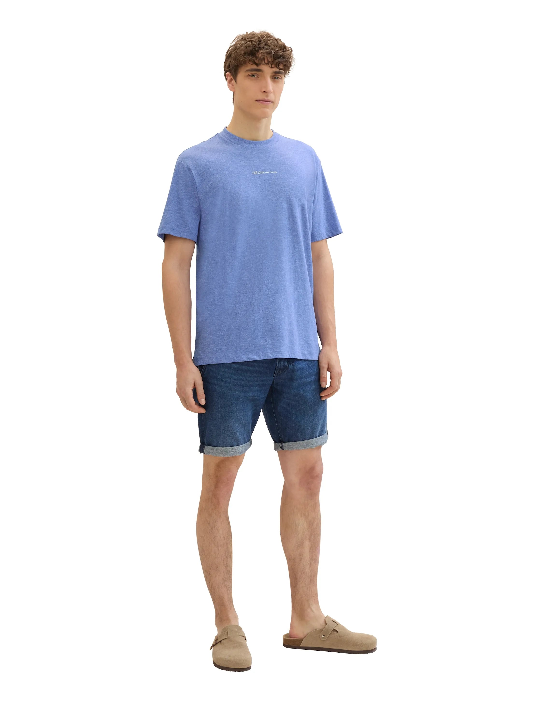 Denim Tom Tailor Blueberry Blue Men Melange T-Shirt SKU: 1042046_30104 Image 02