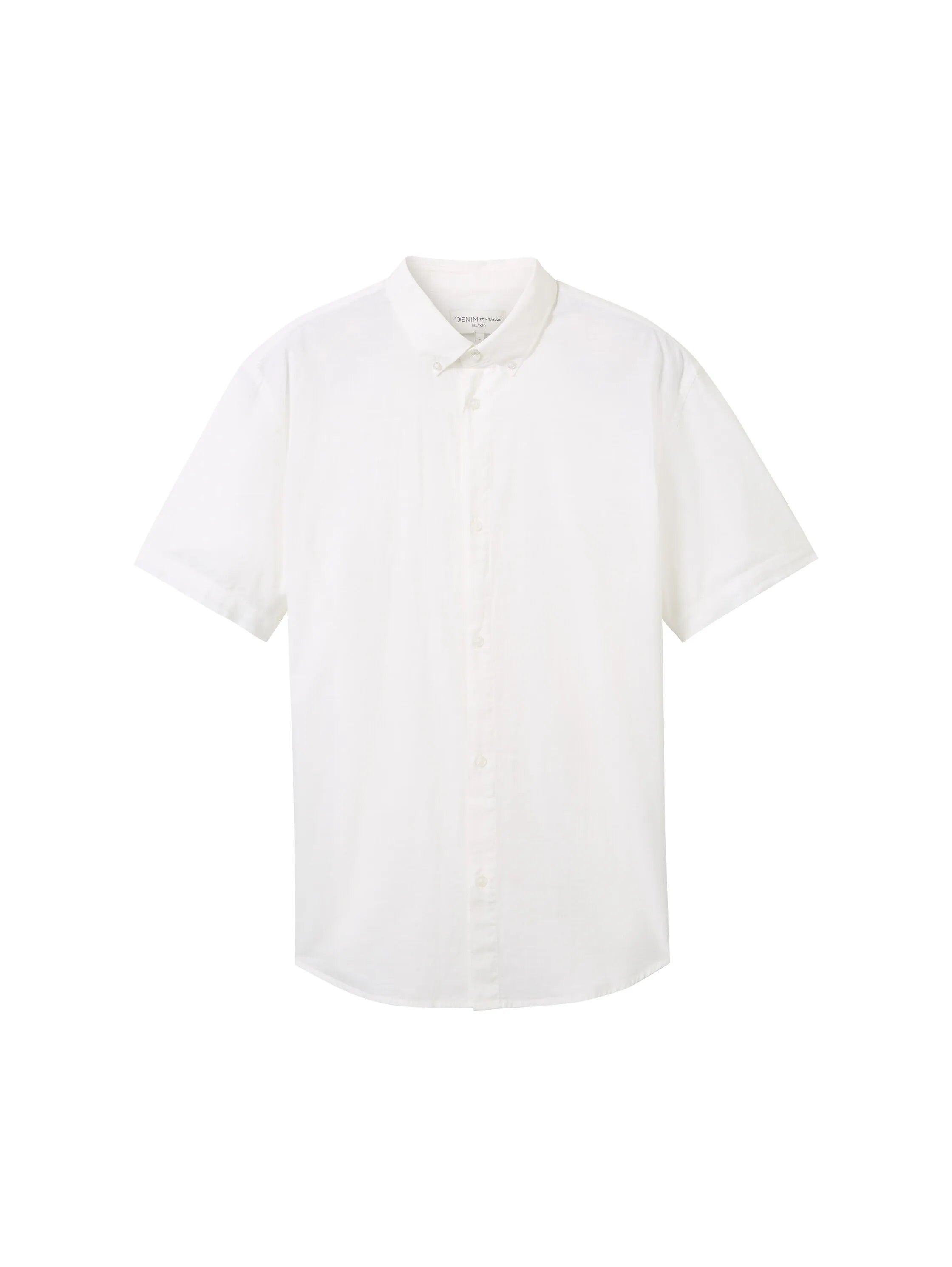 Denim Tom Tailor White Men Basic Short-Sleeved Shirt SKU: 1042120_20000 Image 07