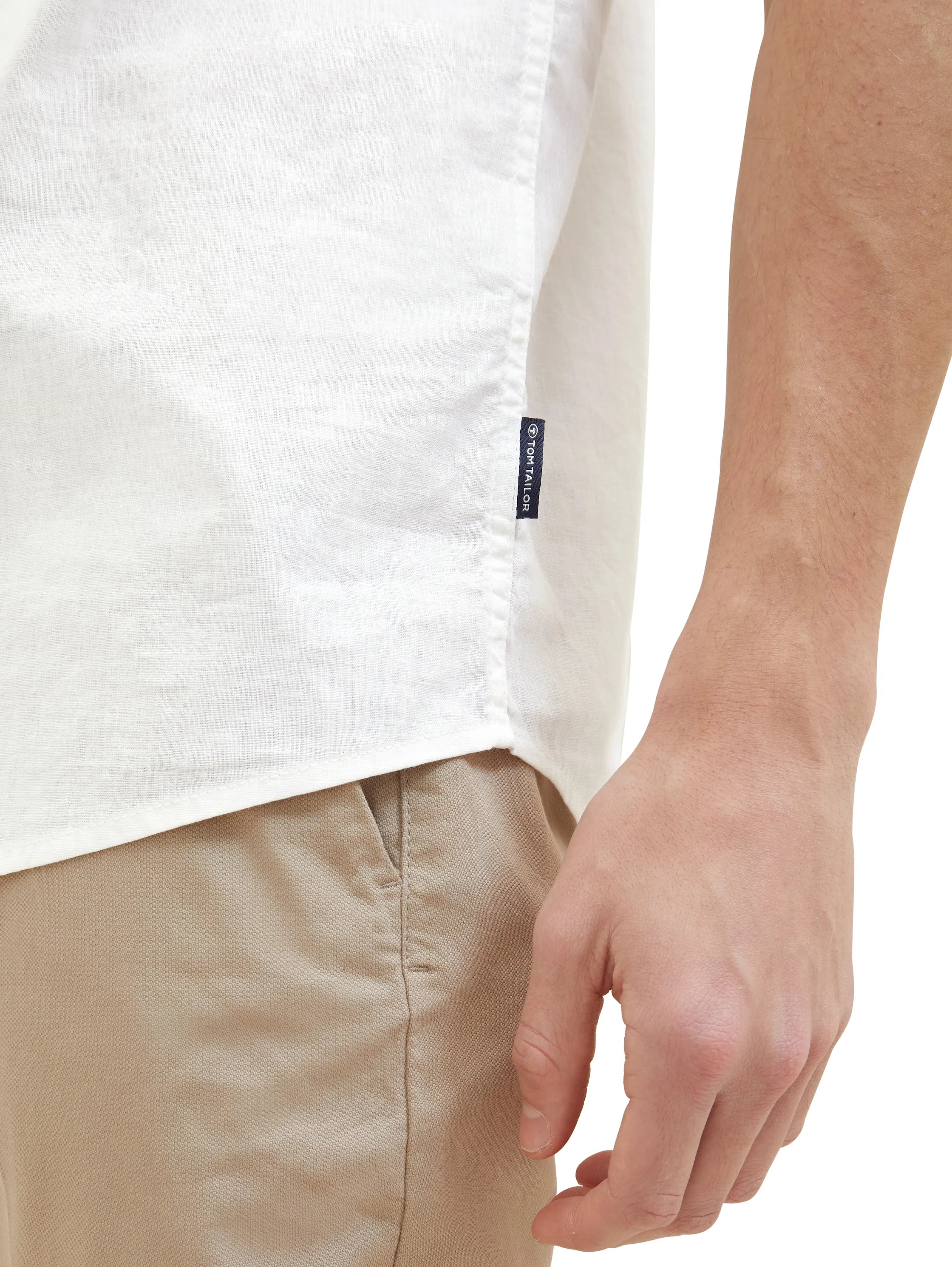 Tom Tailor White Men Regular Short-Sleeved Shirt SKU: 1042351_20000 Image 05