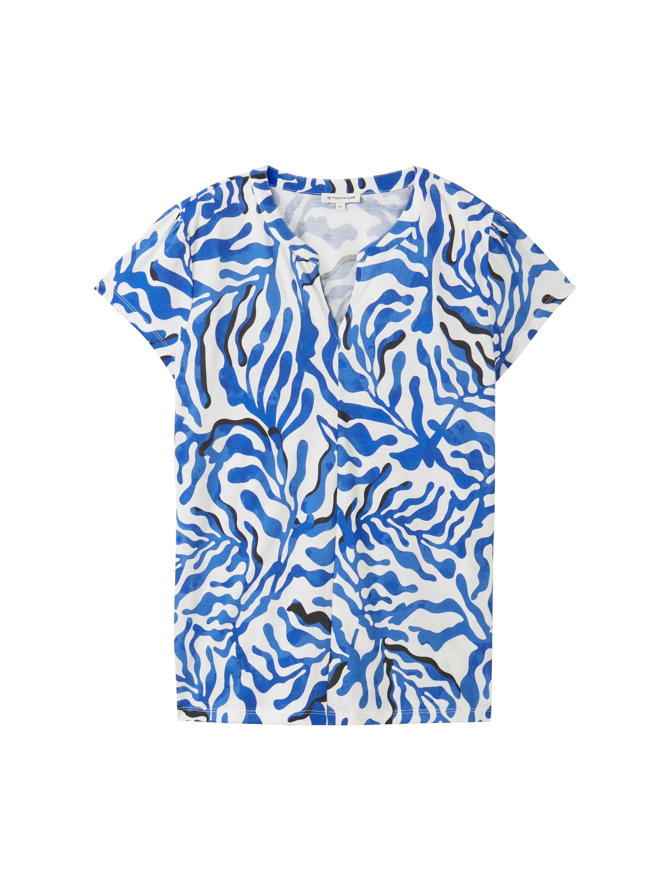Tom Tailor White Cut Palmtree Women Blouse with an All-Over Print SKU: 1042394_35306 Image 07