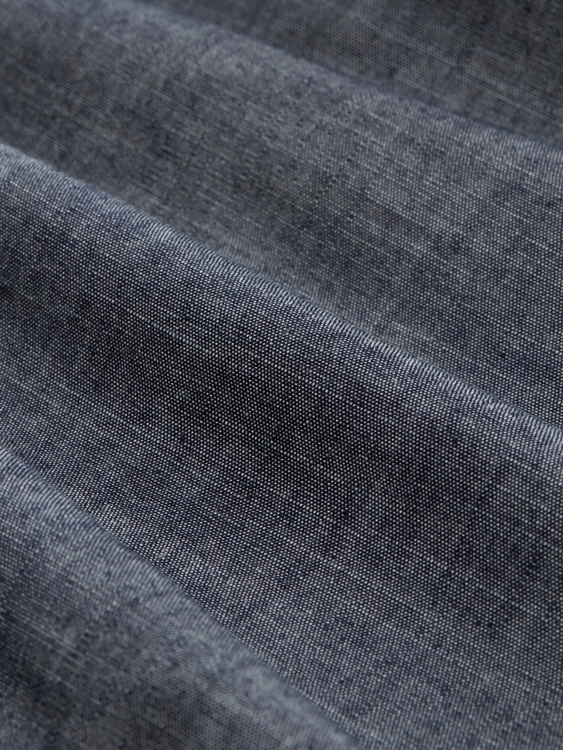 Denim Tom Tailor Dark Navy Chambray Men Regular Chambray Shorts SKU: 1042431_35762 Image 07