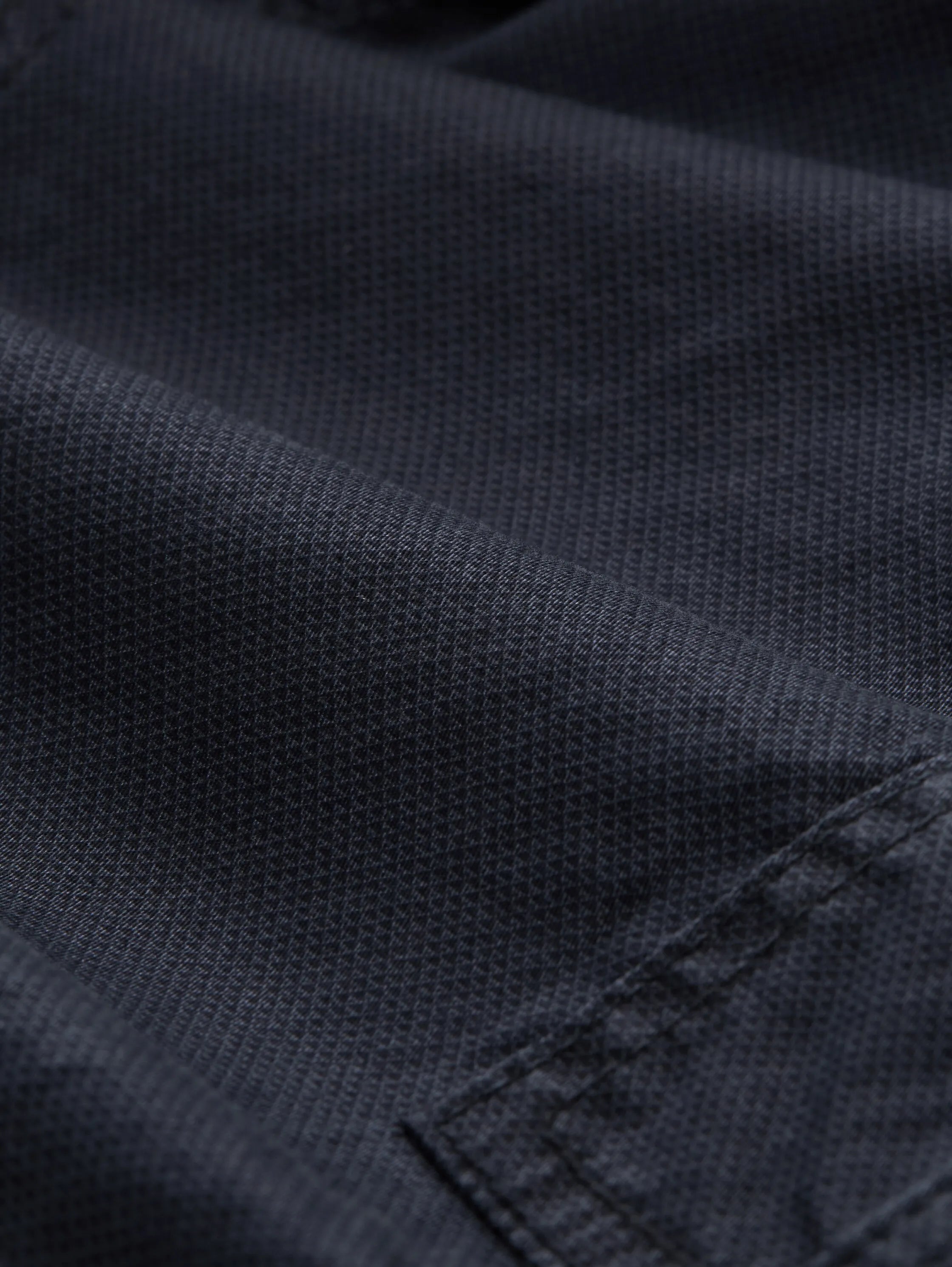 Tom Tailor Navy Triangle Print Men Cargo Shorts with Pockets SKU: 1044709_37213 Image 05