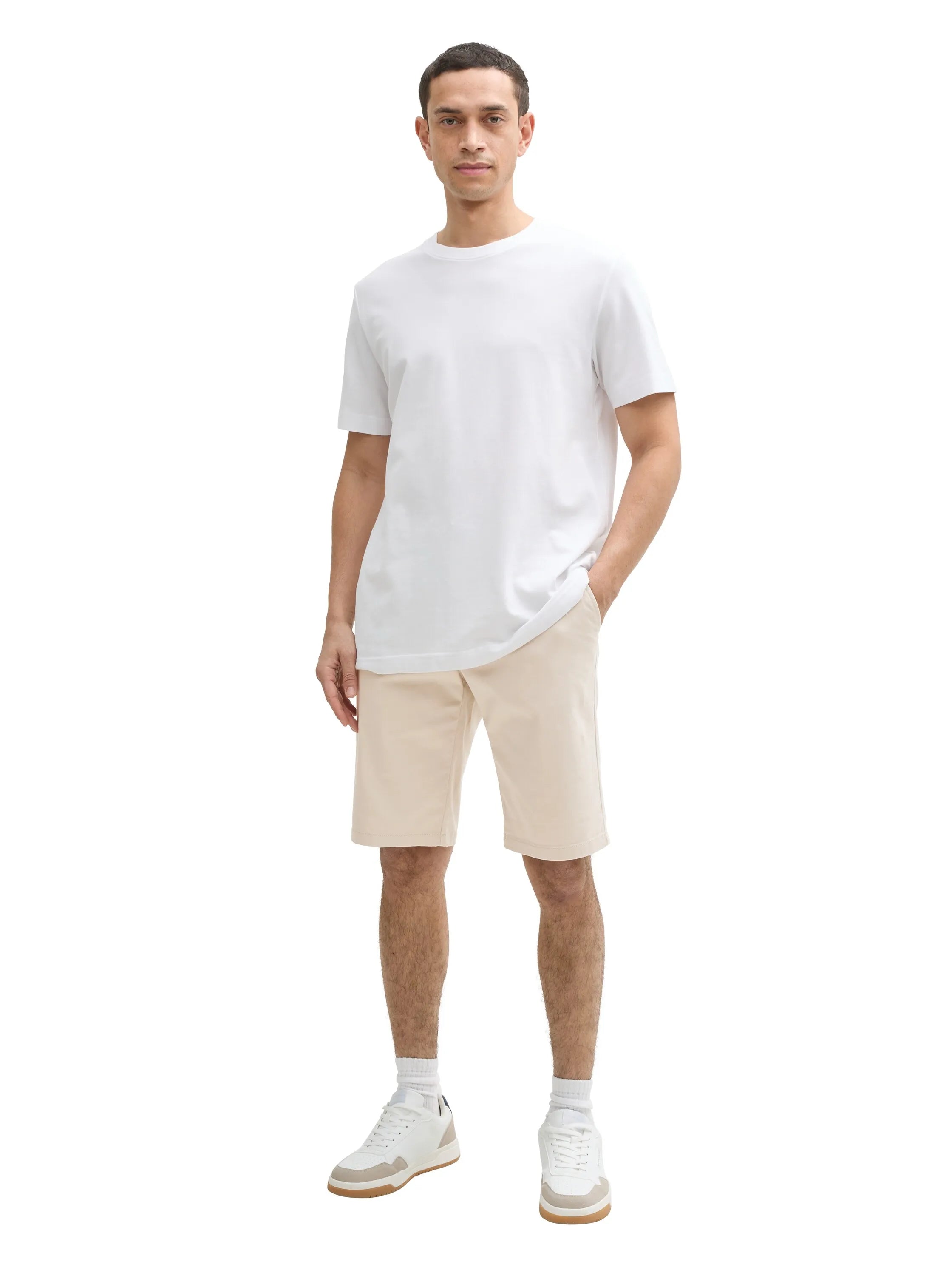 Tom Tailor Light Cashew Beige Men Slim Chino Shorts SKU: 1044710_10336 Image 04