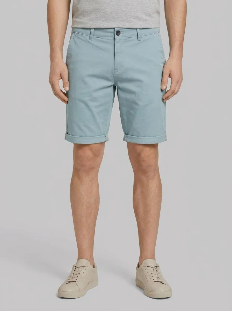 Tom Tailor Grey Mint Men Slim Chino Shorts SKU: 1044710_27475 Image 00