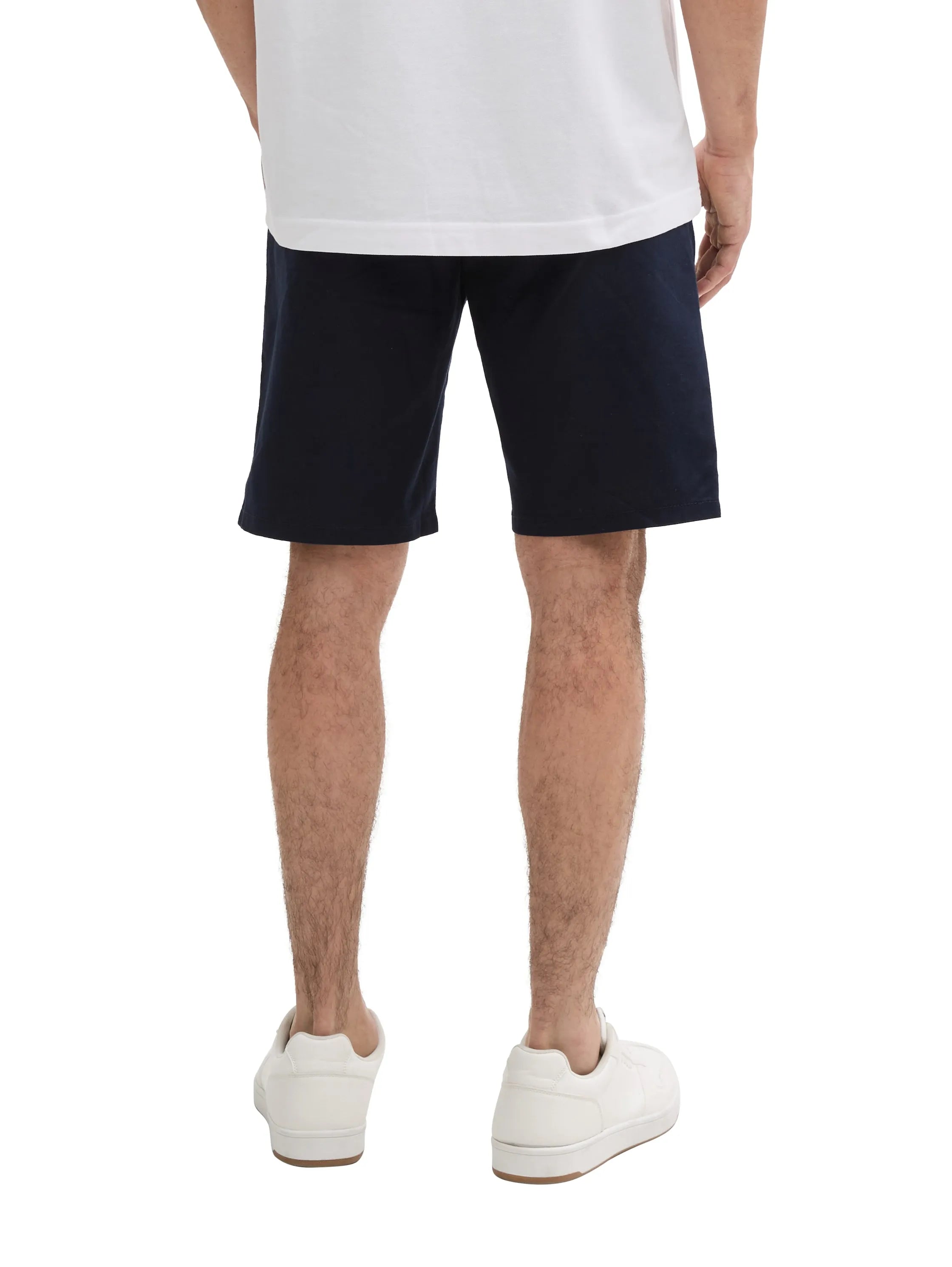 Tom Tailor Sky Captain Blue Men Slim Chino Shorts with Linen Content SKU: 1044712_10668 Image 02
