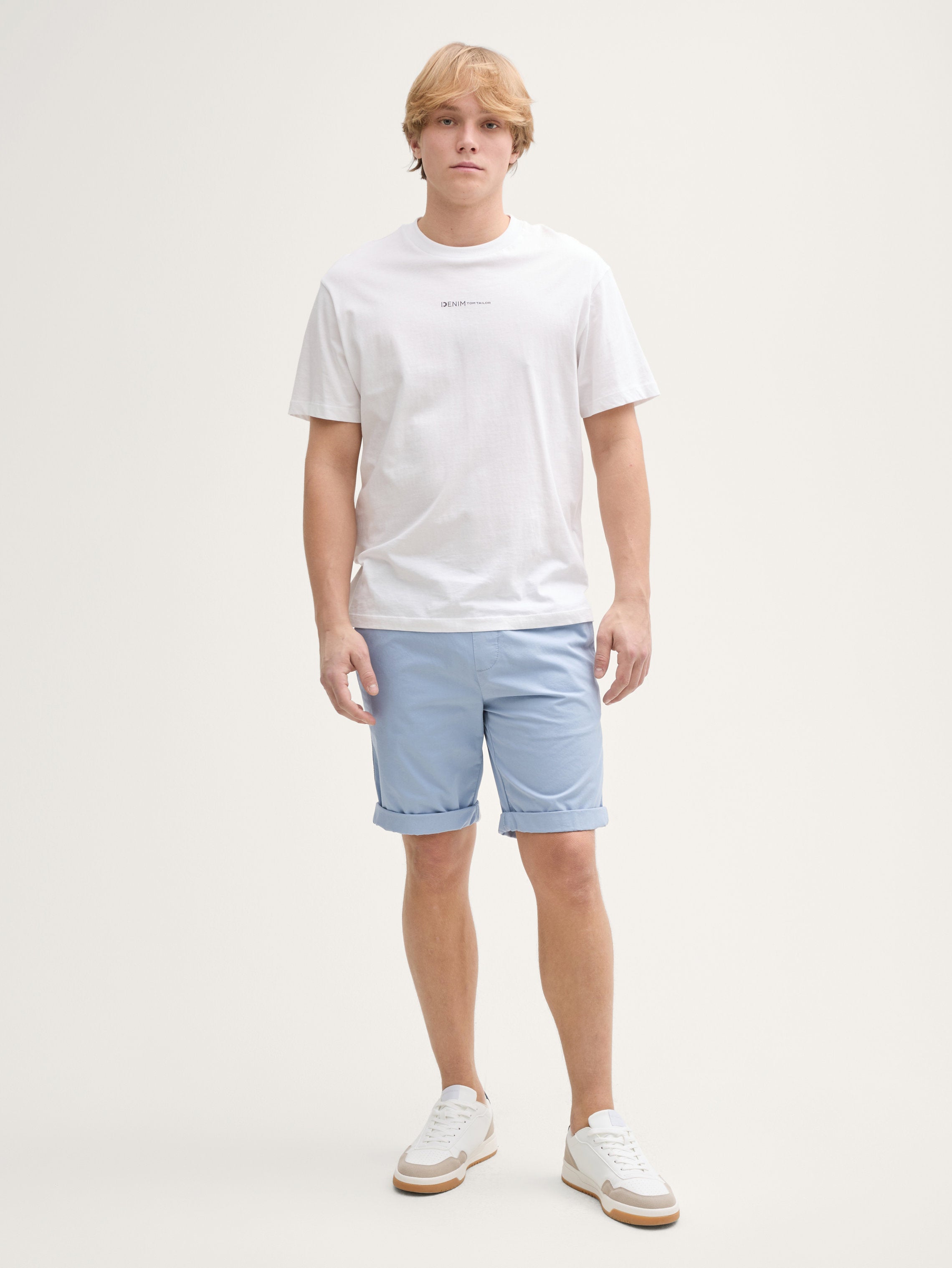 Tom Tailor_Regular Shorts with Elasticated Cotton Waistband_1044832_15723_01